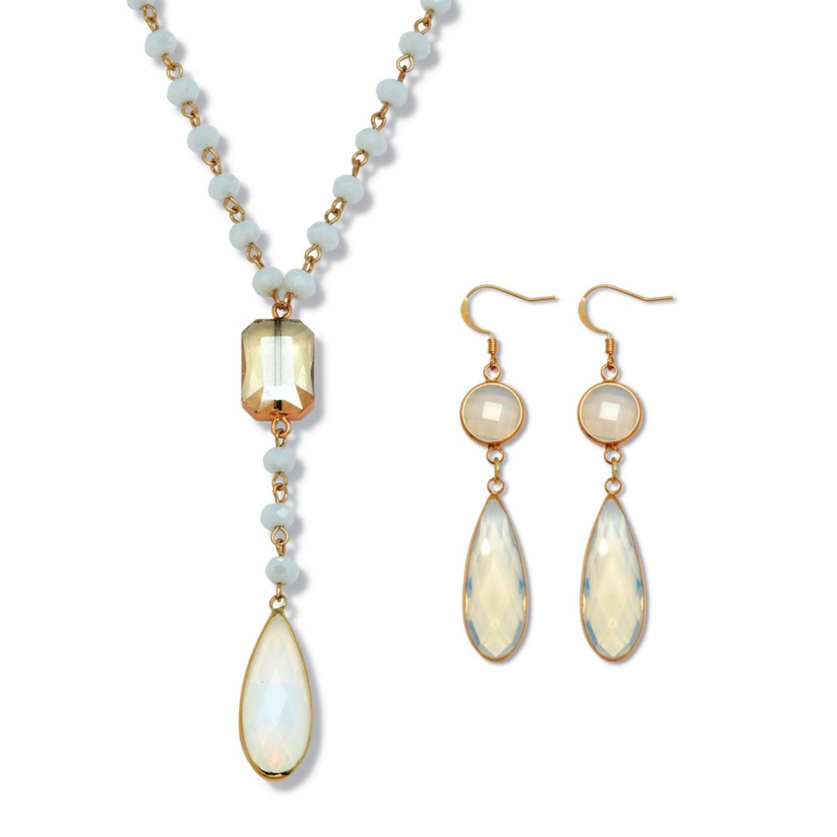 Aurora Borealis Crystal Goldtone Vintage-Inspired Jewelry Set