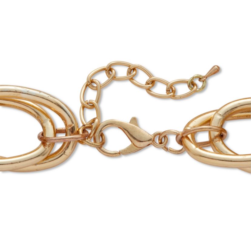 Large Link Chain Goldtone Necklace 18-inch and 2.5-inch Extender