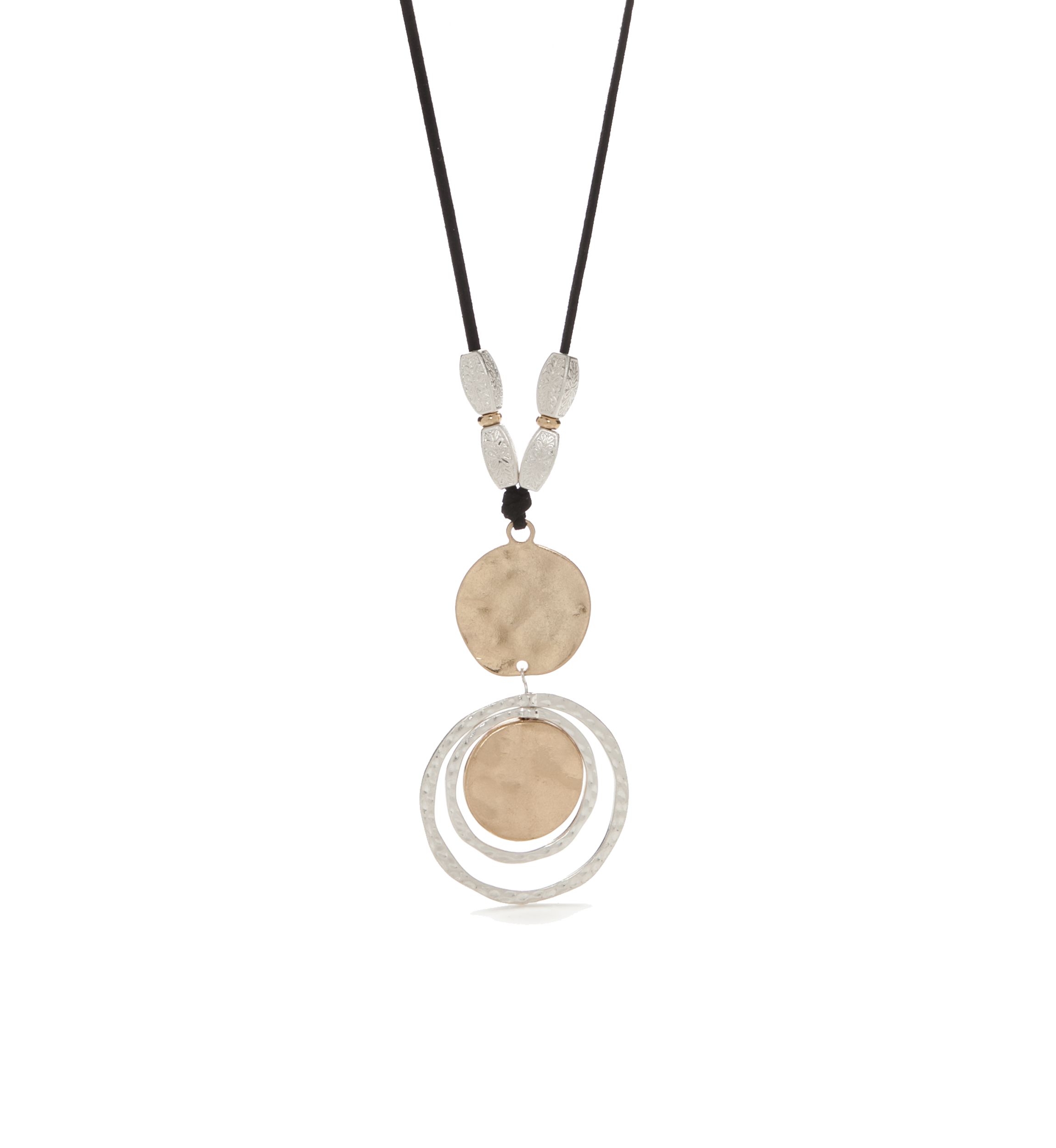 Two-Tone Double Pendant Necklace