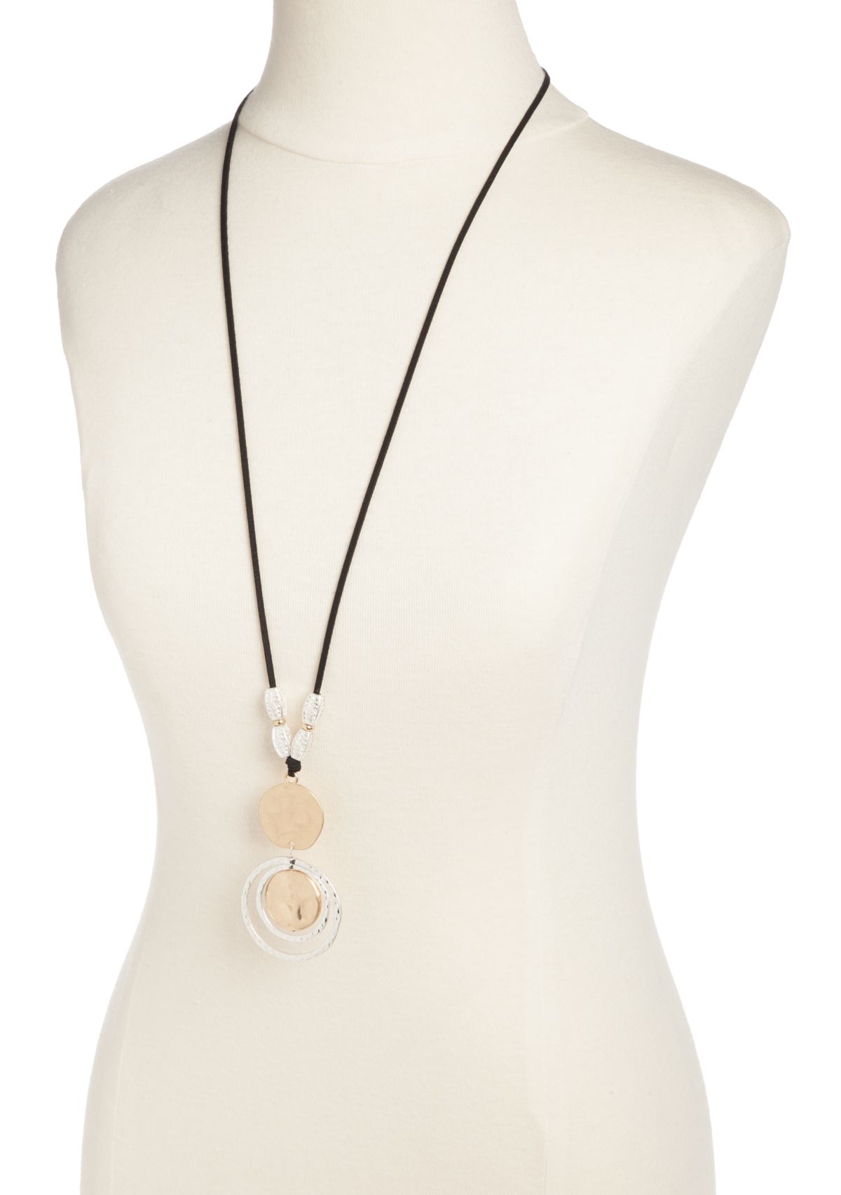 Two-Tone Double Pendant Necklace