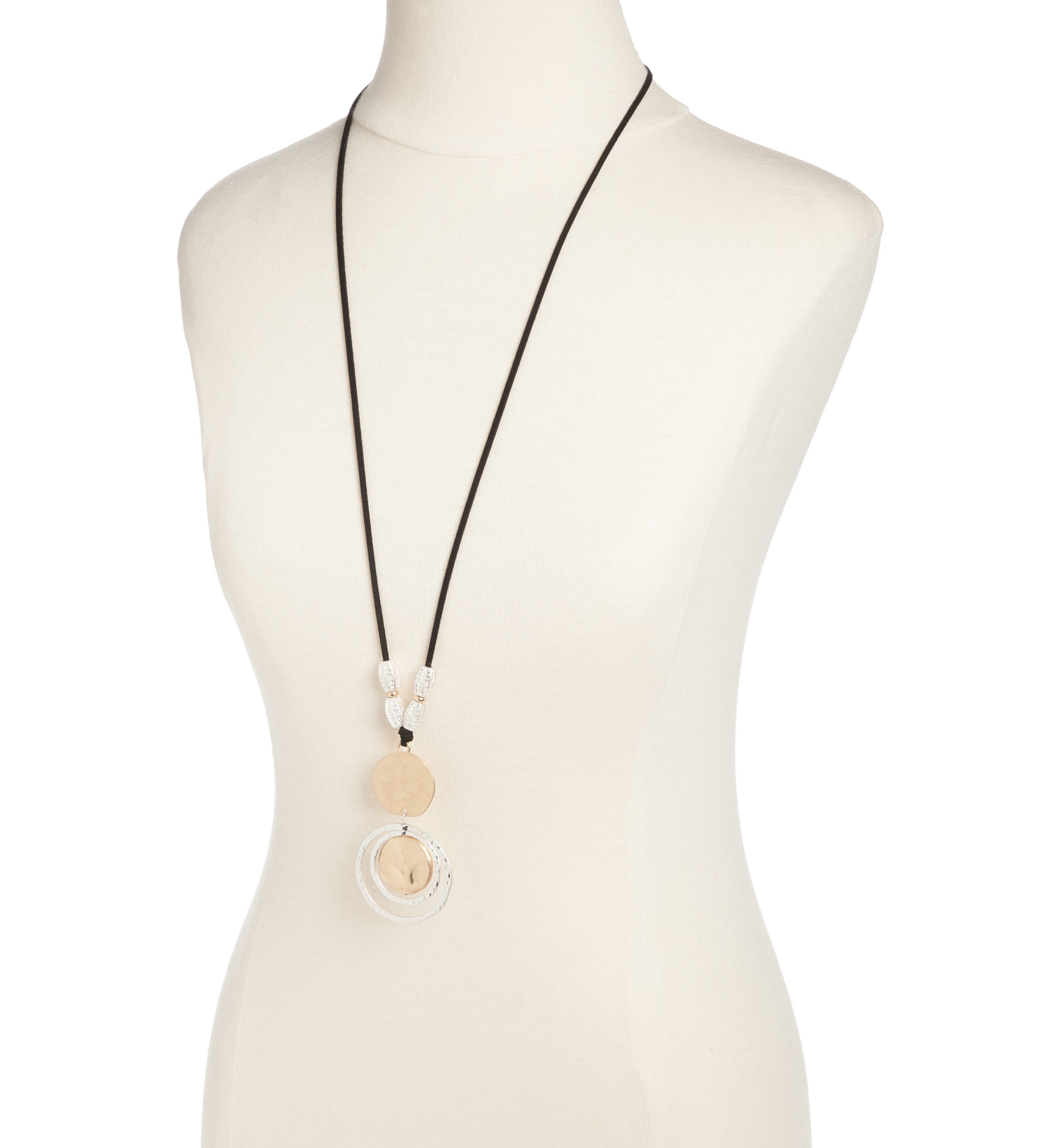 Two-Tone Double Pendant Necklace