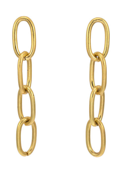 Belk Gold-Tone 4 Chain Link Drop Earrings