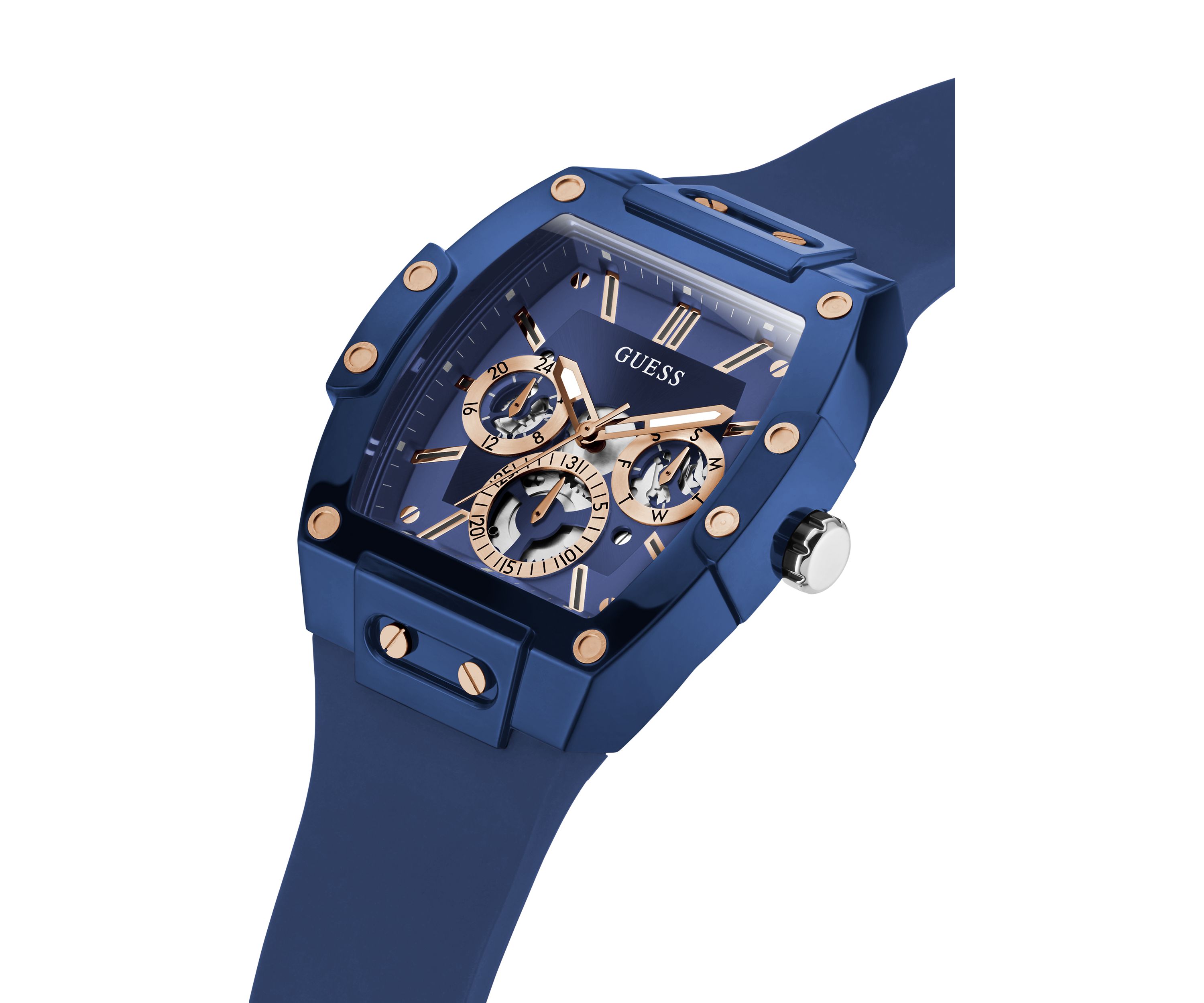 Phoenix Blue Silicone Strap Watch 
