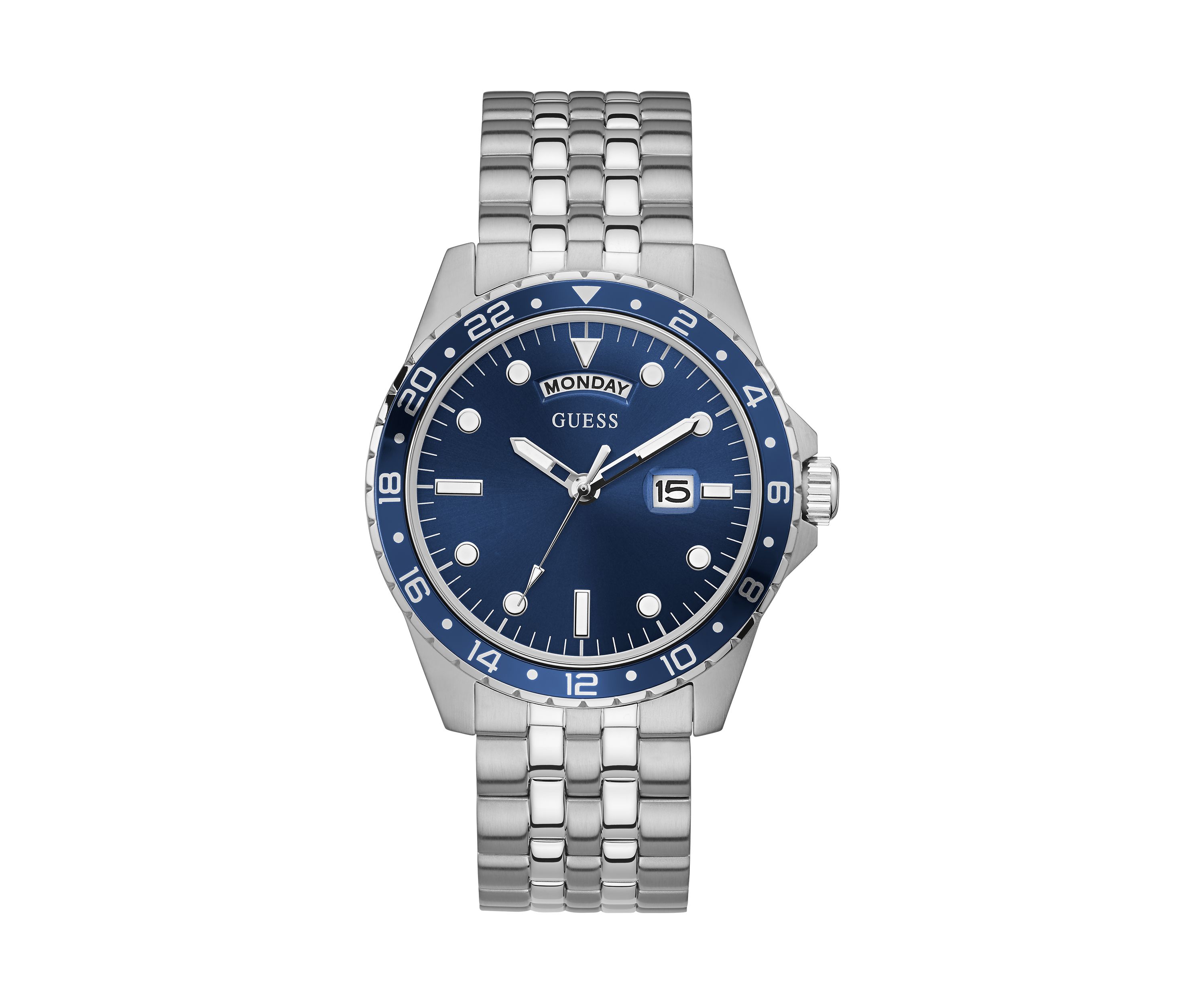 Comet Blue Dial Watch in Stainless Steel