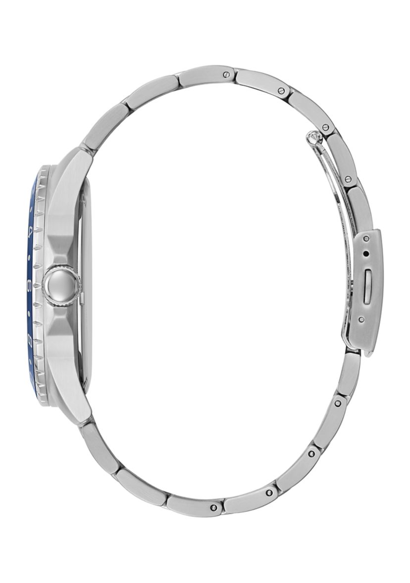 Comet Blue Dial Watch in Stainless Steel