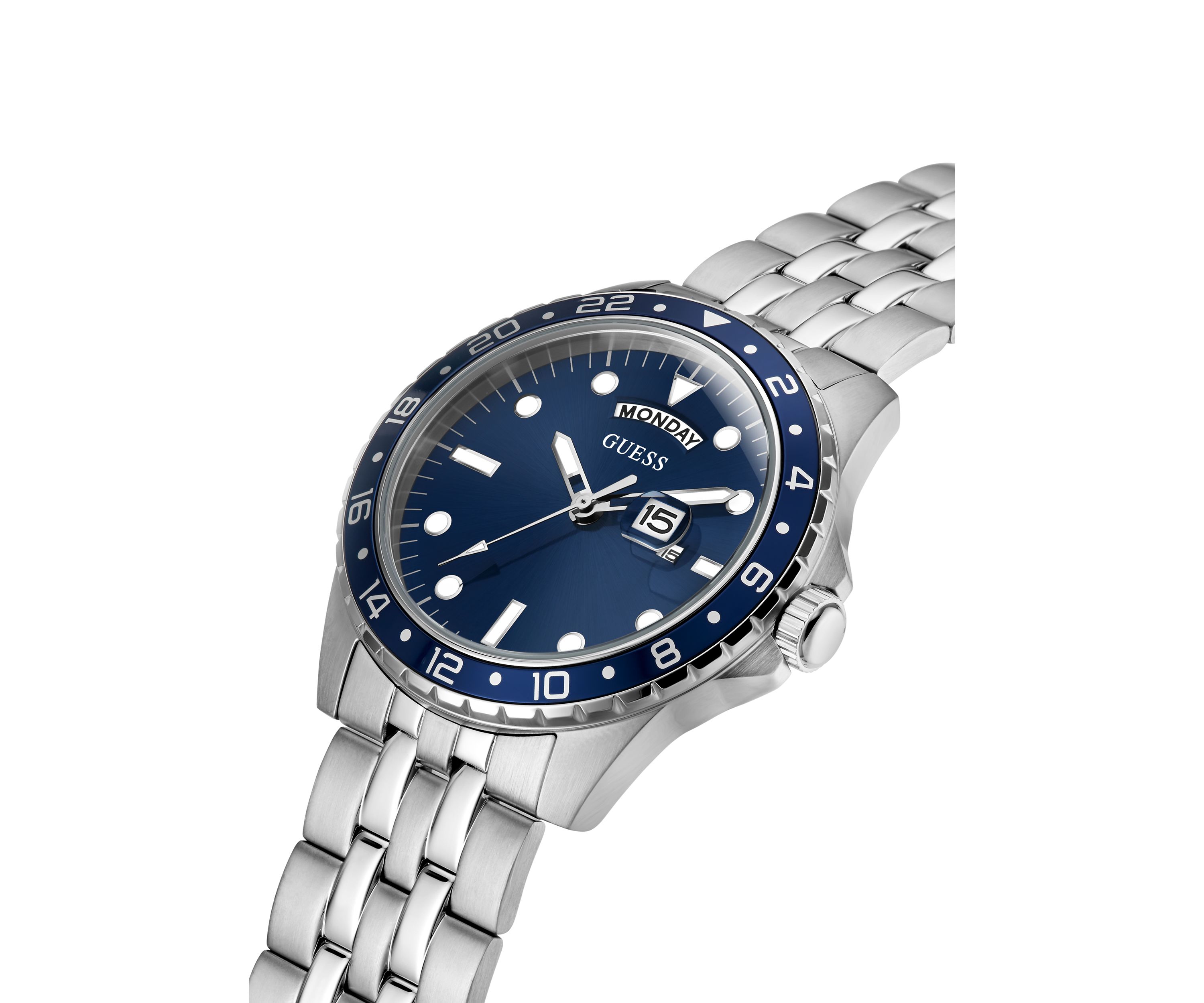 Comet Blue Dial Watch in Stainless Steel