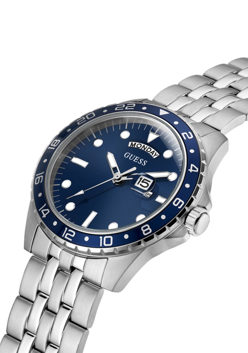 Comet Blue Dial Watch in Stainless Steel