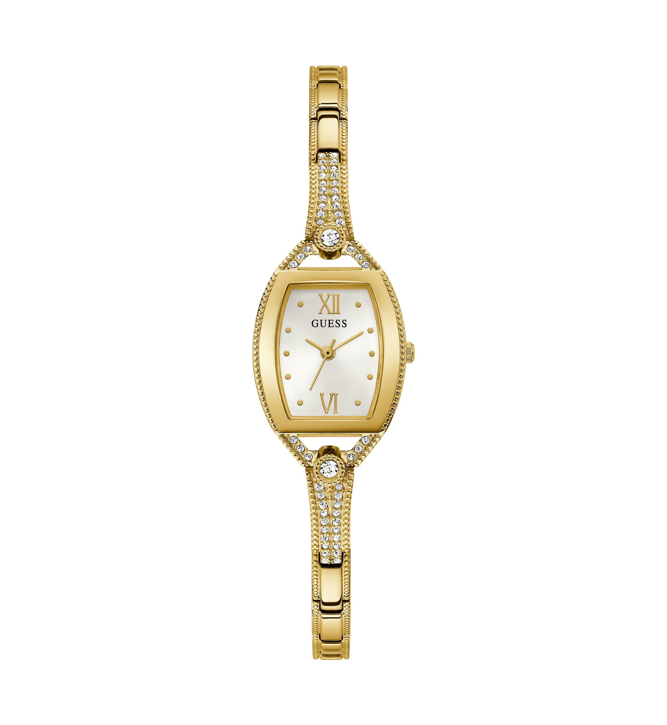 10 Meter Water Resistant Gold Tone Case Stainless Steel Watch 