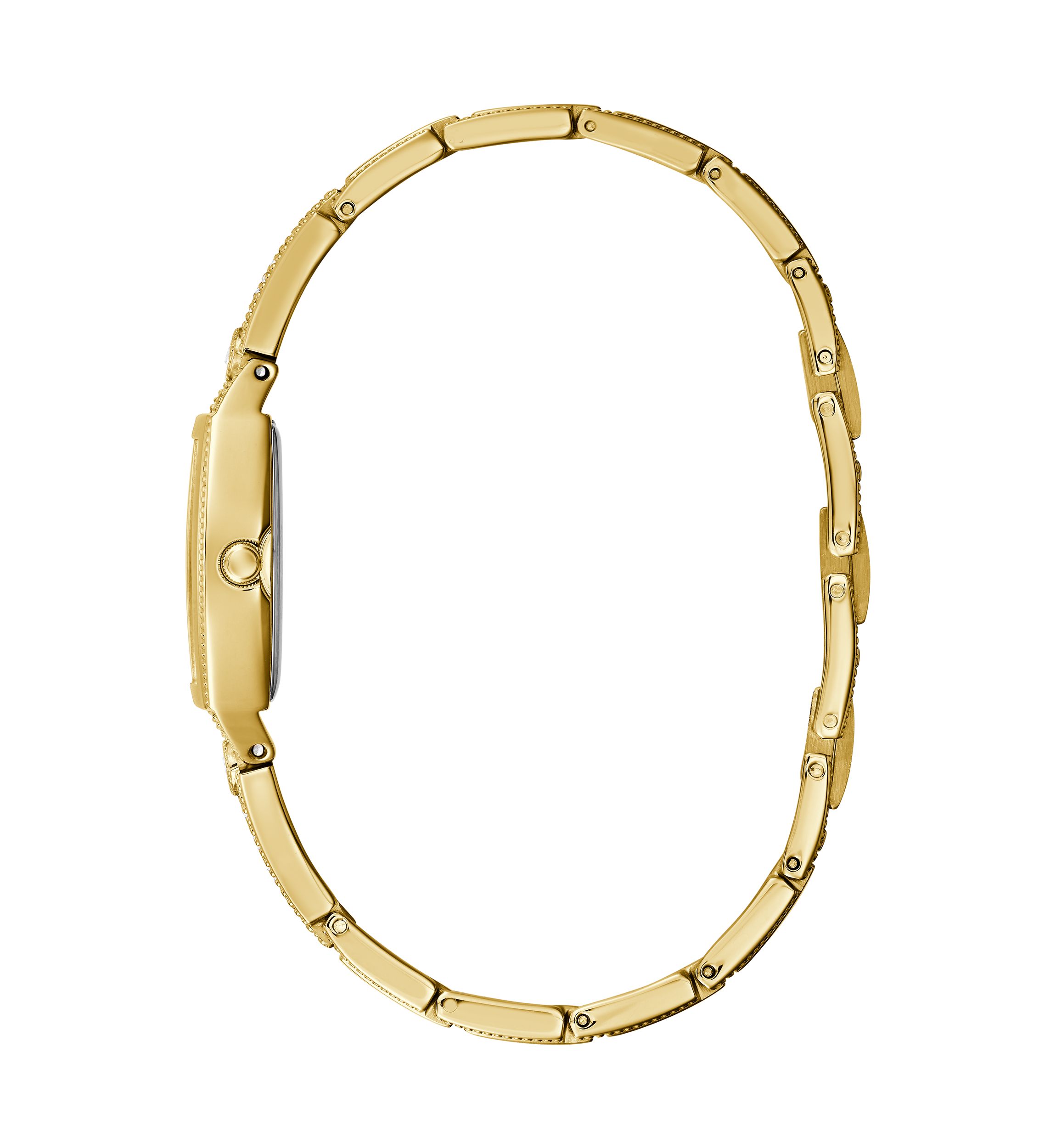 10 Meter Water Resistant Gold Tone Case Stainless Steel Watch 