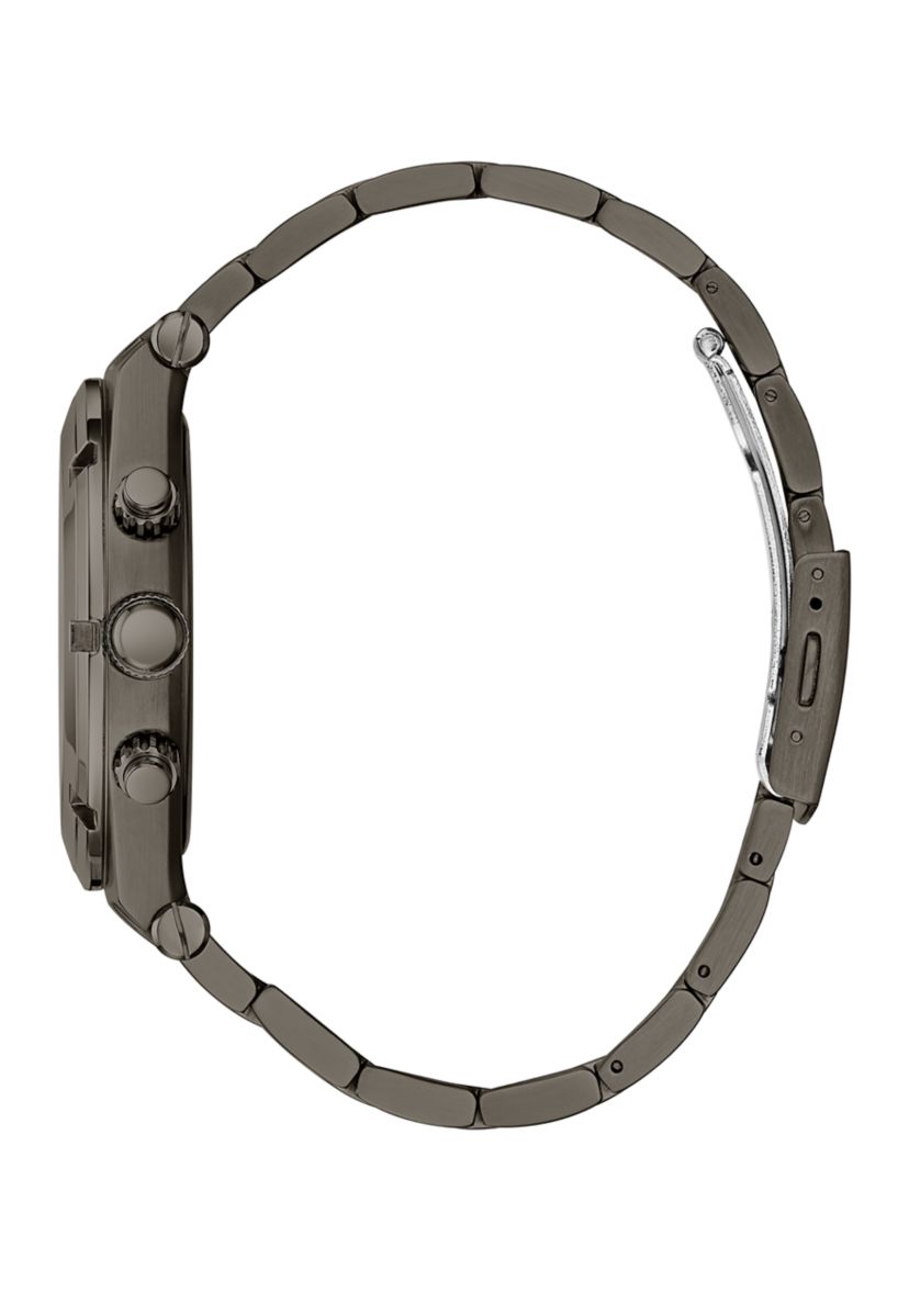 Gunmetal Case Stainless Steel Watch
