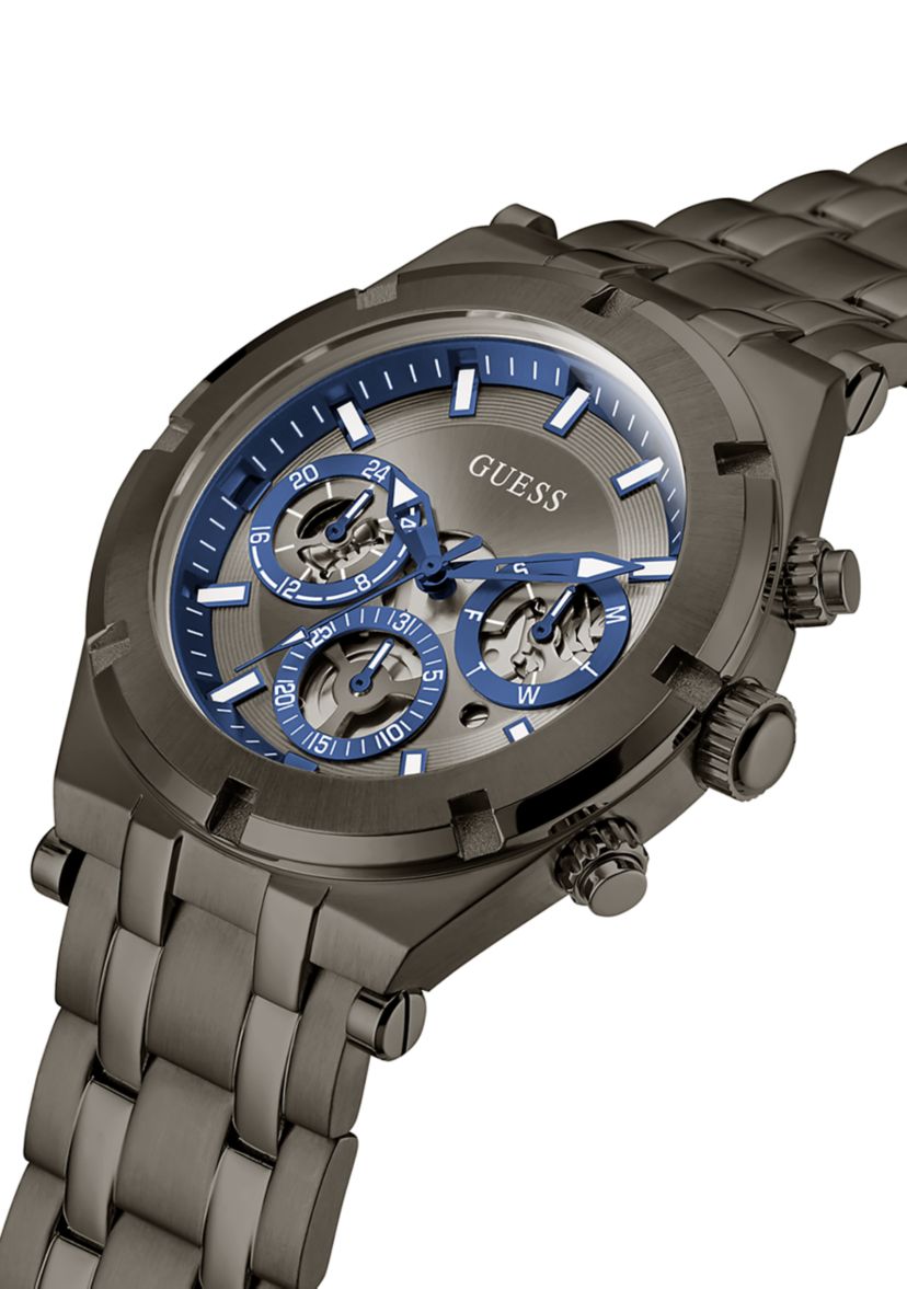 Gunmetal Case Stainless Steel Watch