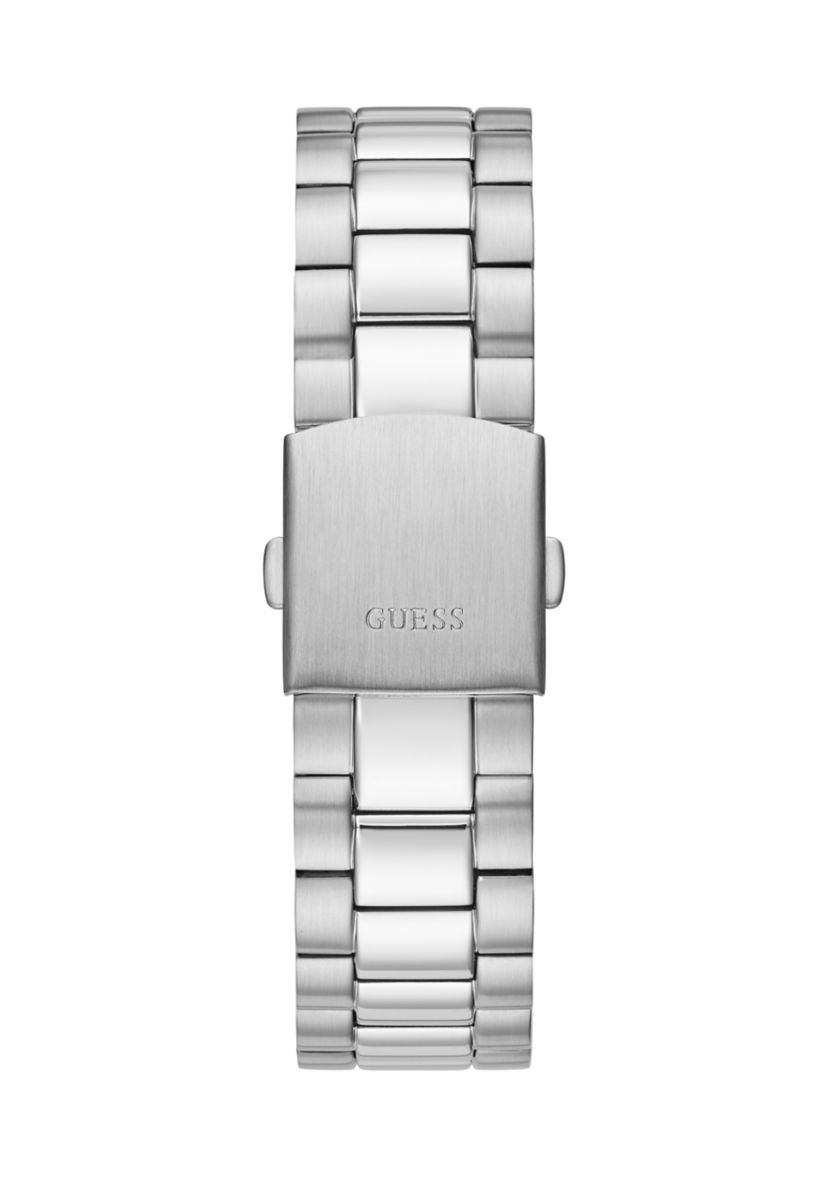 Silver Tone Case Stainless Steel Watch