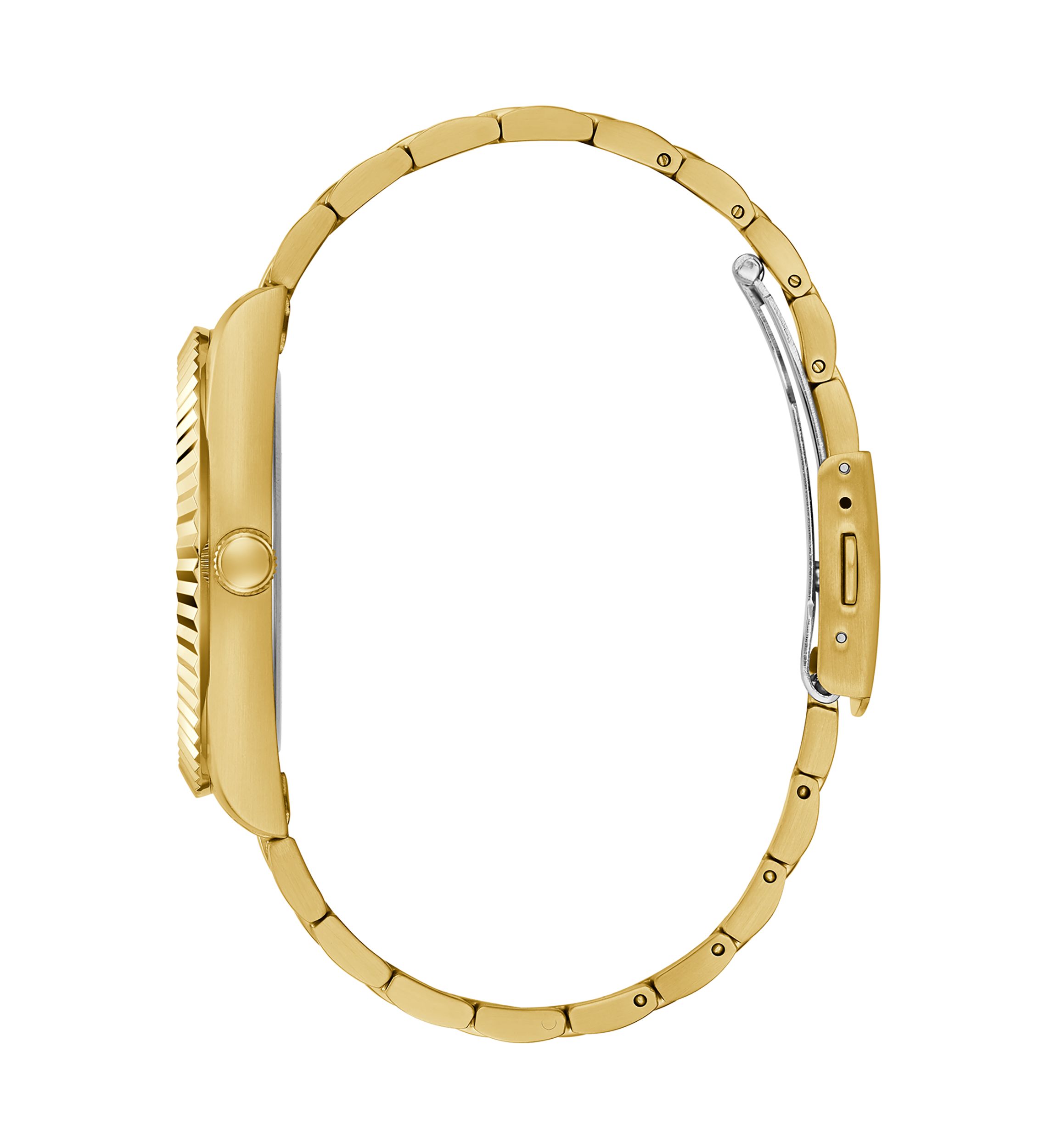 Gold Tone Case Stainless Steel Watch