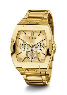 Guess Men's Gold Tone Case Stainless Steel Watch