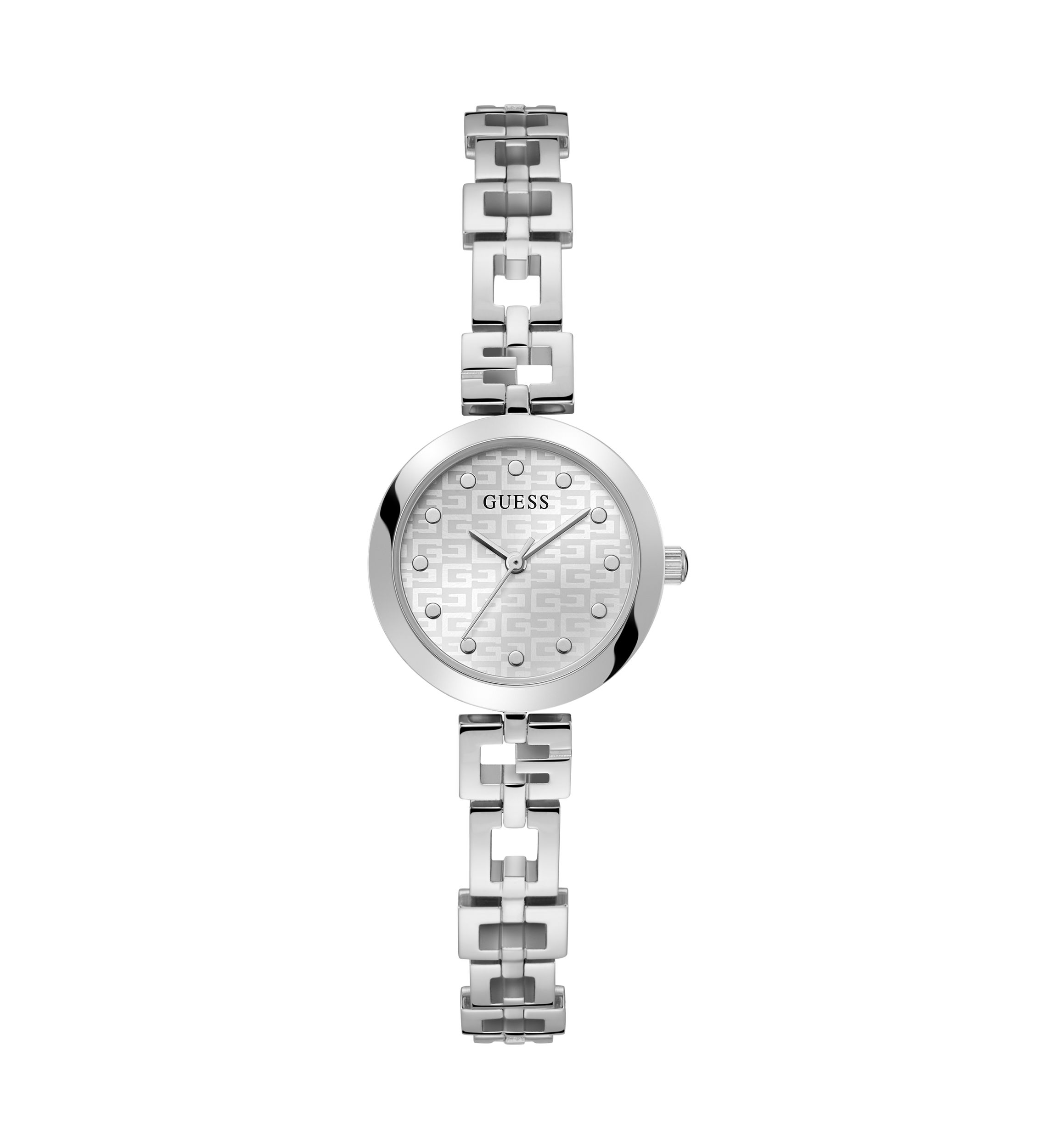 Silver Tone Case Stainless Steel Watch