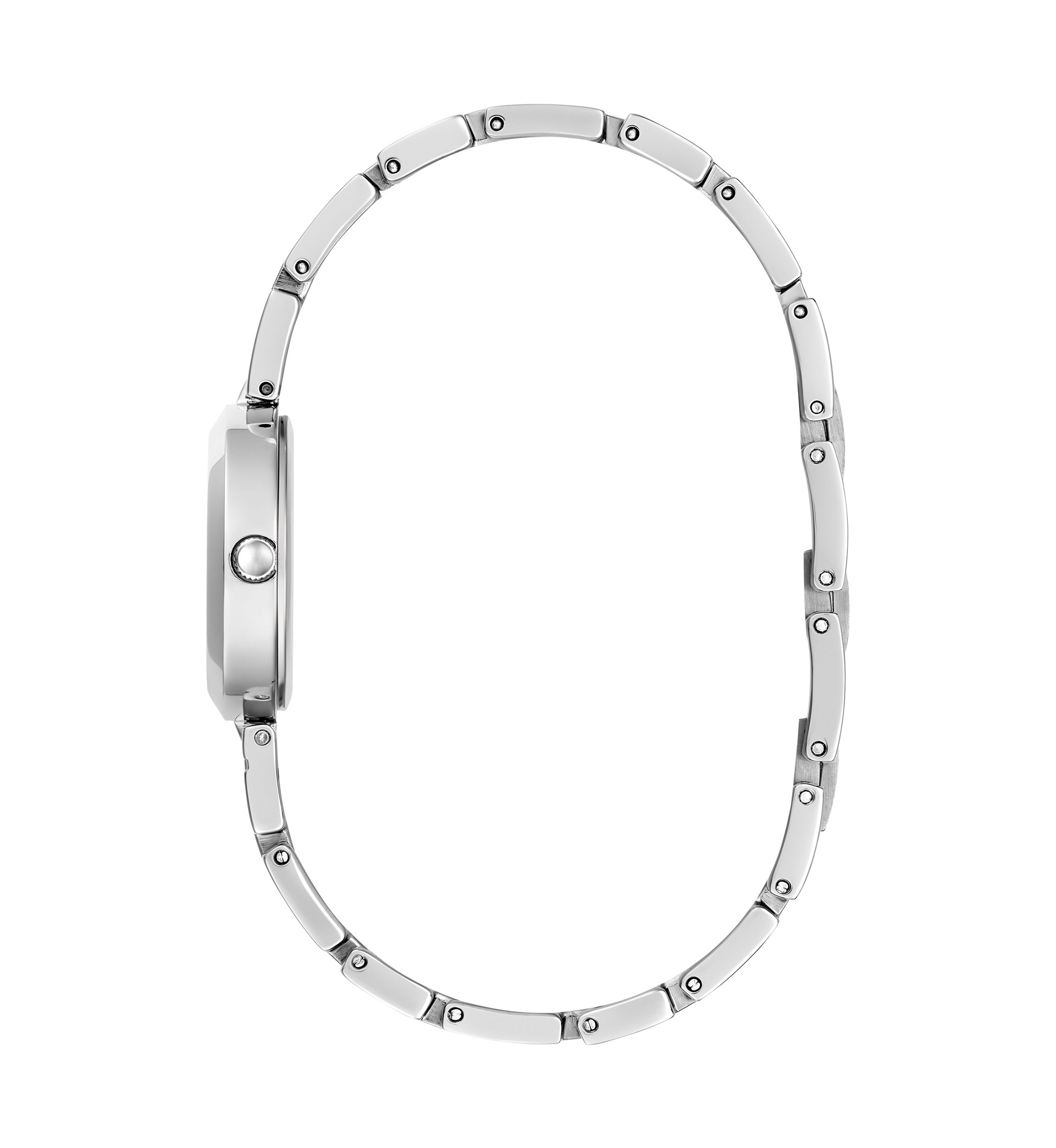Silver Tone Case Stainless Steel Watch