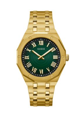 Guess Men's Gold Tone Case Stainless Steel Watch