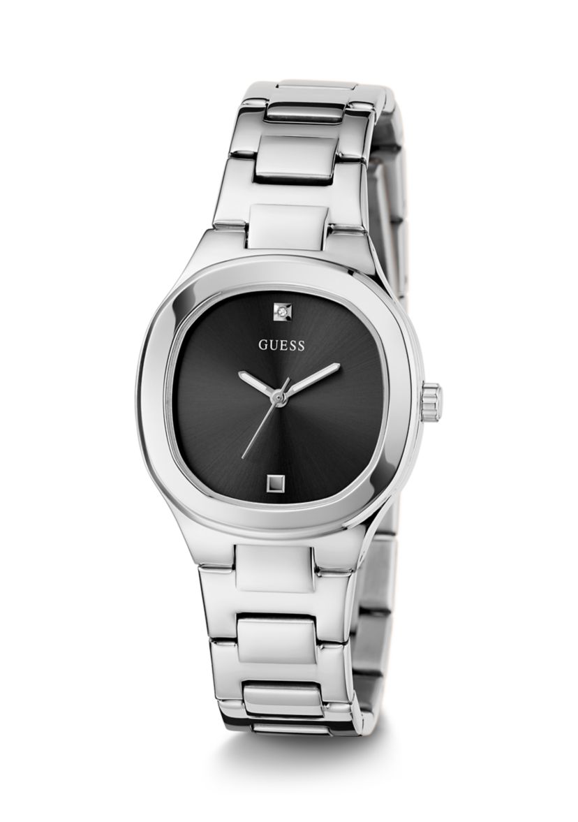 Silver Tone Case Stainless Steel Watch