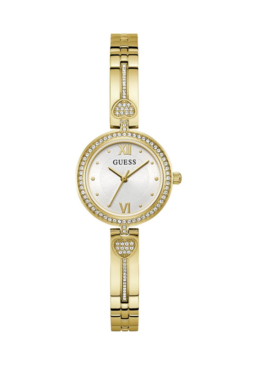 Gold Crystal Bangle Watch 