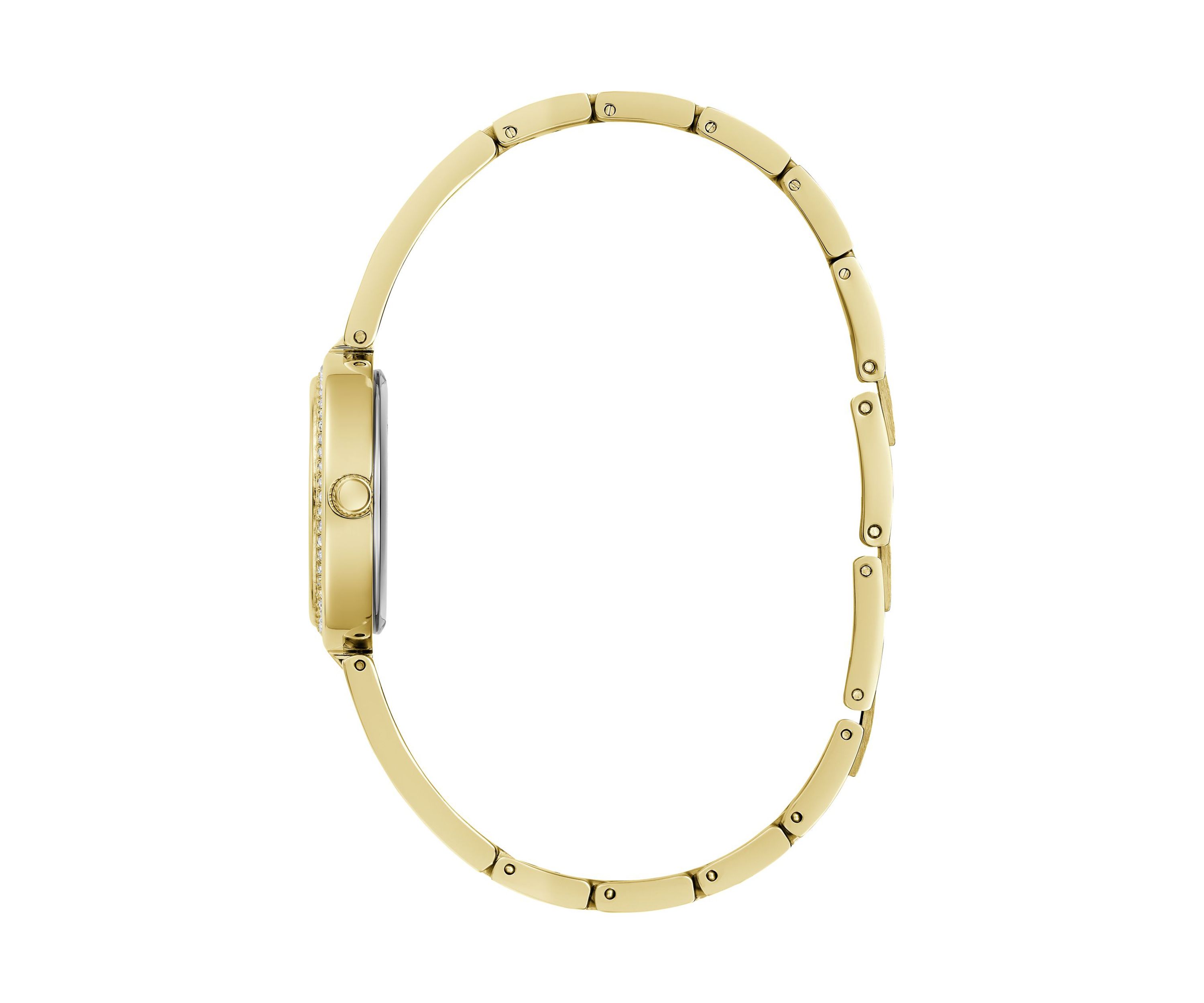 Gold Crystal Bangle Watch 