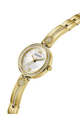 Gold Crystal Bangle Watch 