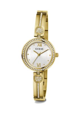 Gold Crystal Bangle Watch 