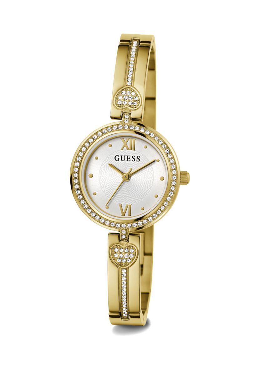 Gold Crystal Bangle Watch 