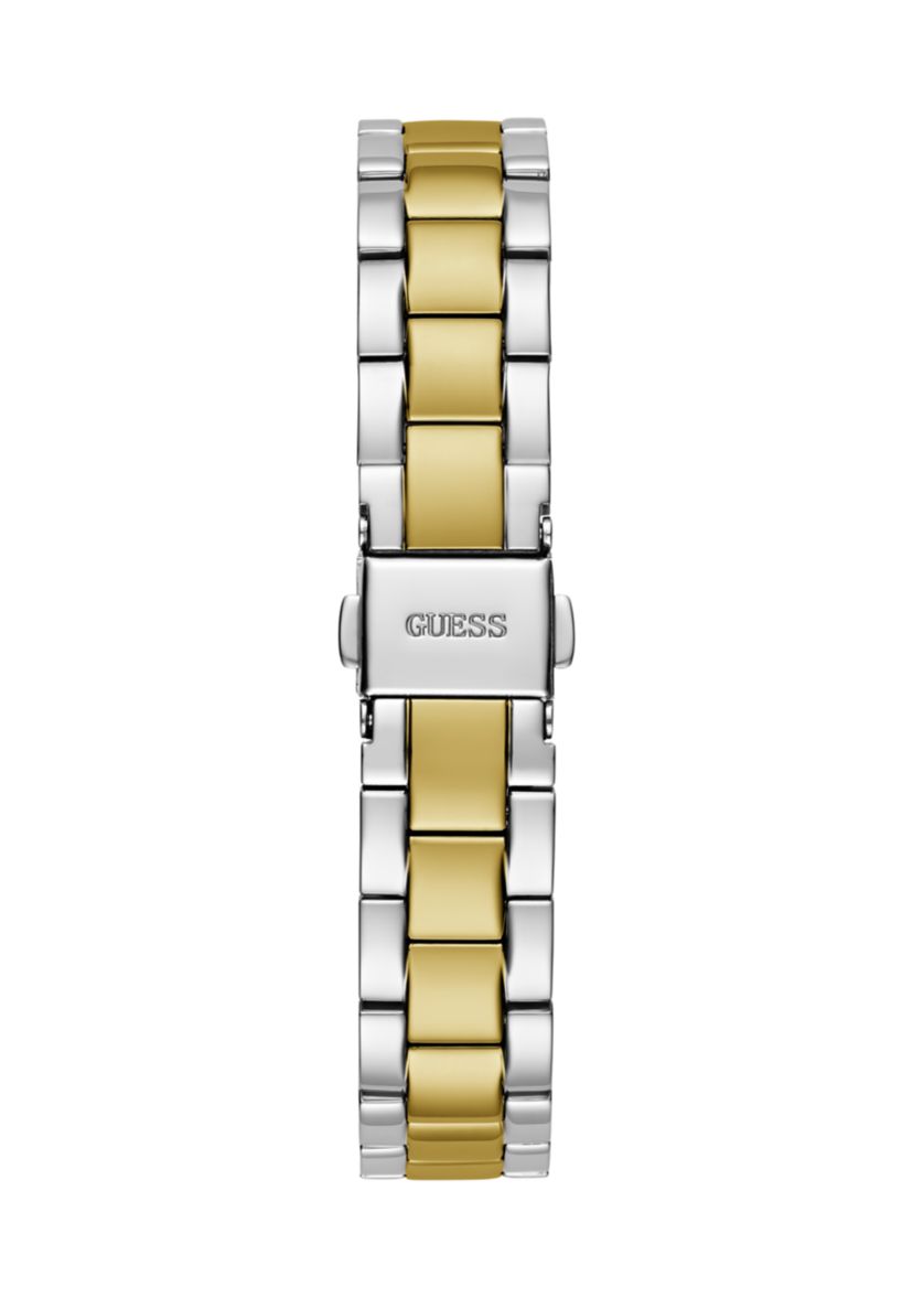 Two Tone Slim Blue Dial Watch