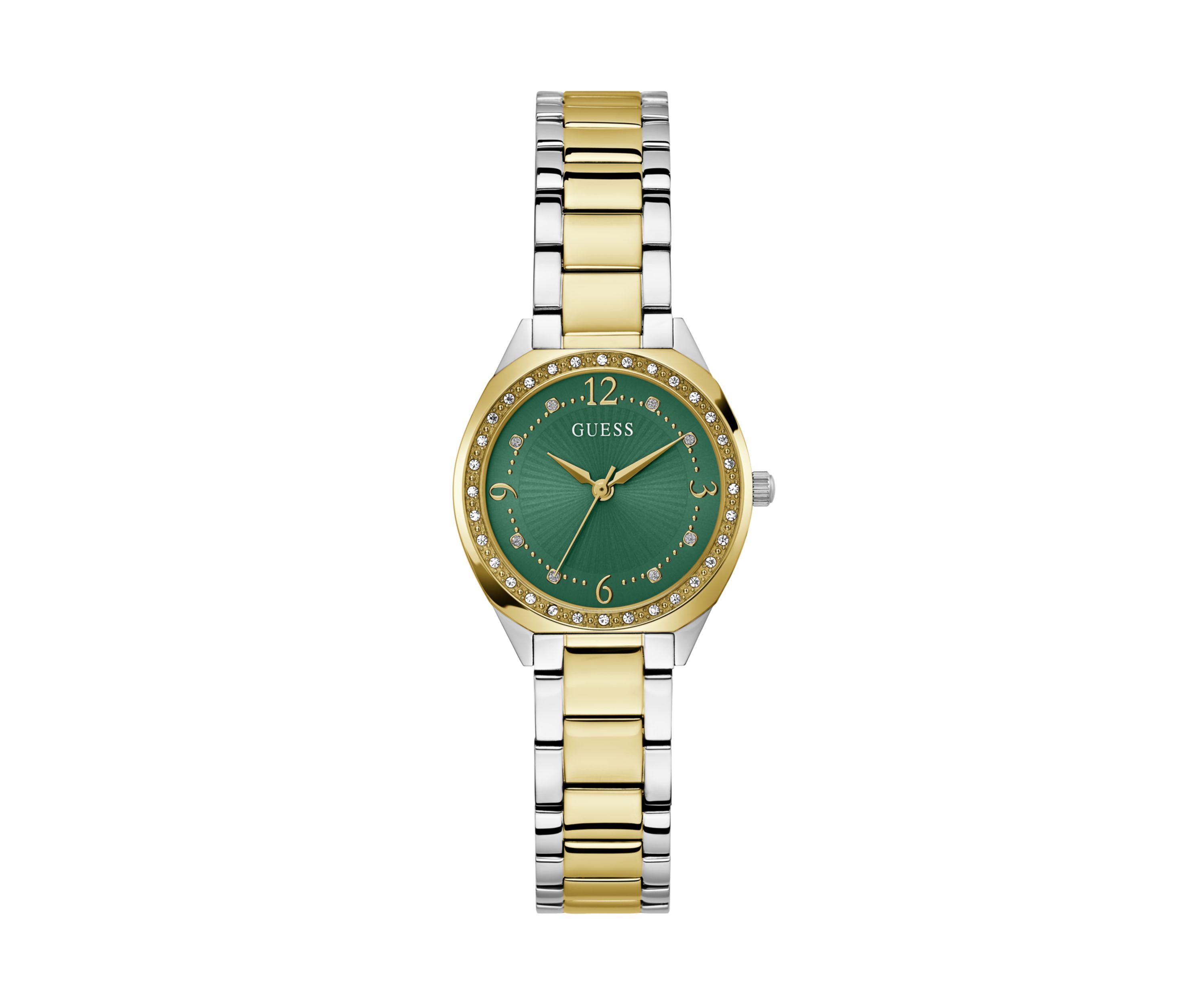 Two Tone Green Dial Watch
