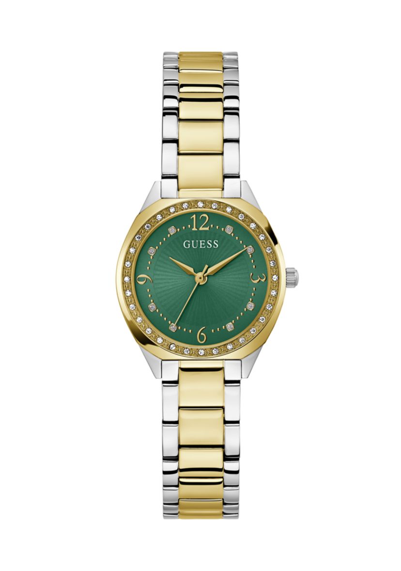 Two Tone Green Dial Watch