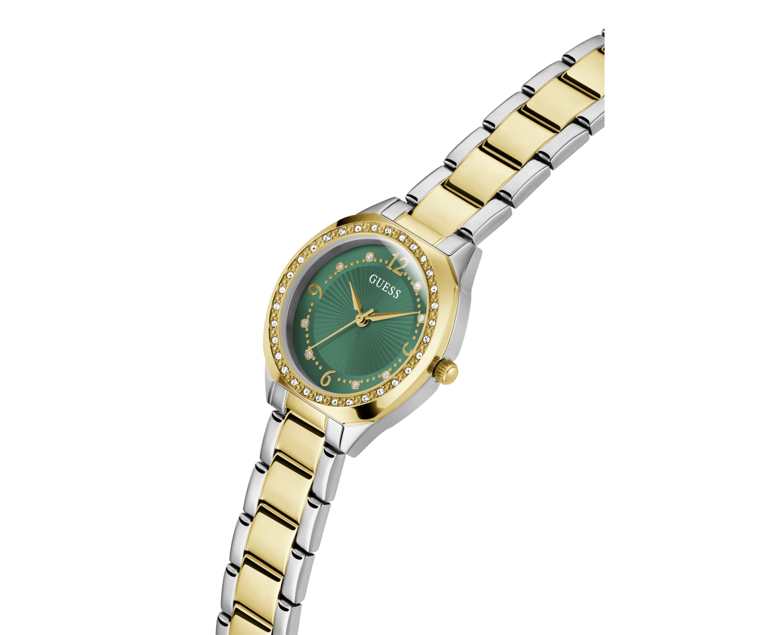 Two Tone Green Dial Watch