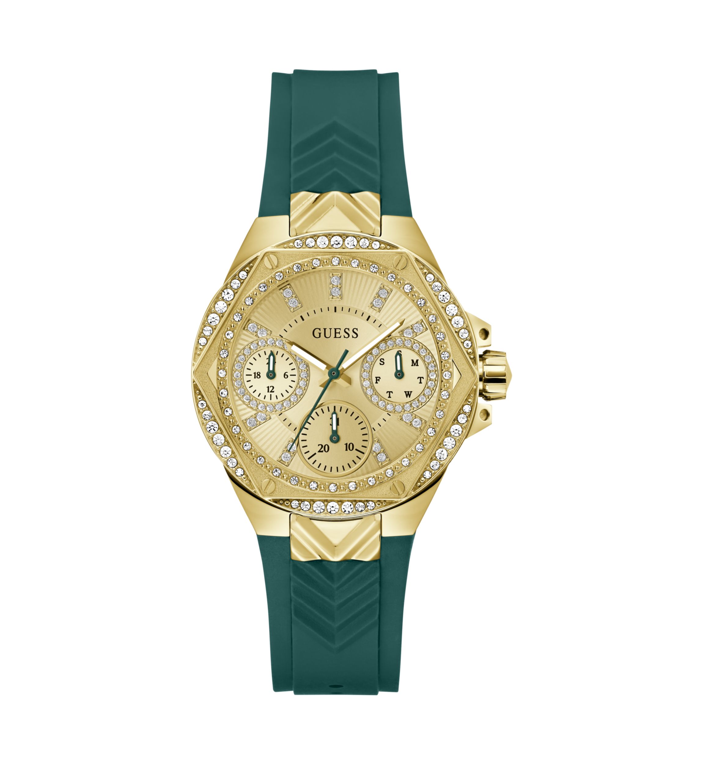 Green Gold Tone Multi-function Watch