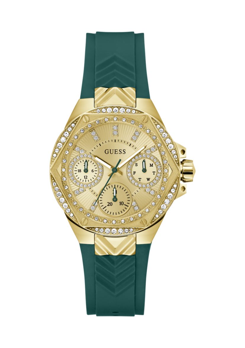 Green Gold Tone Multi-function Watch