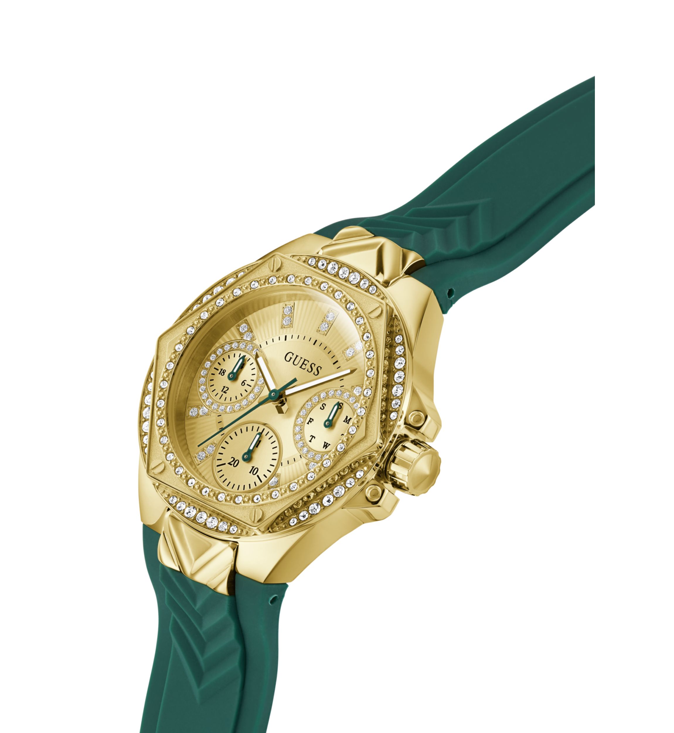 Green Gold Tone Multi-function Watch