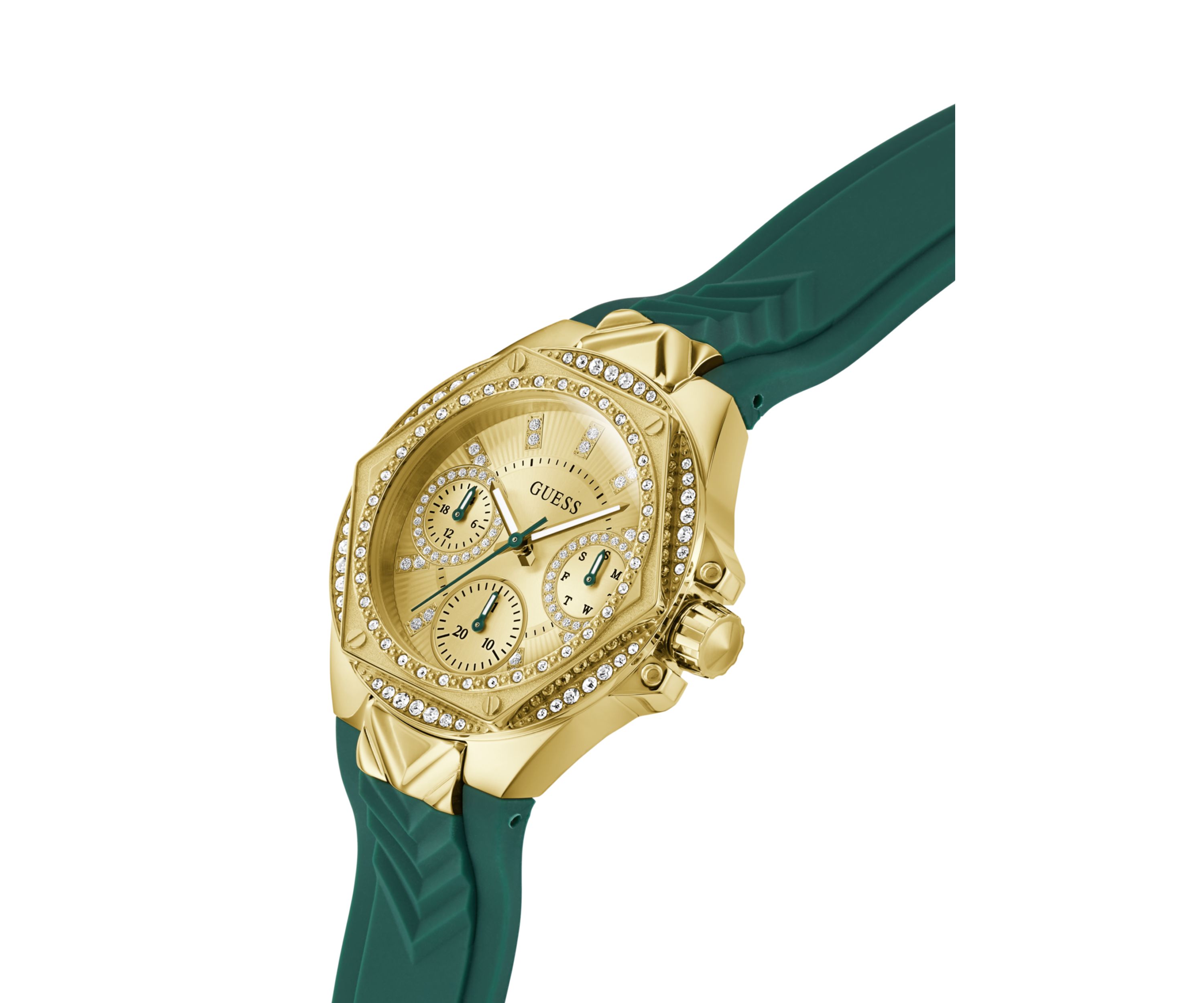 Green Gold Tone Multi-function Watch