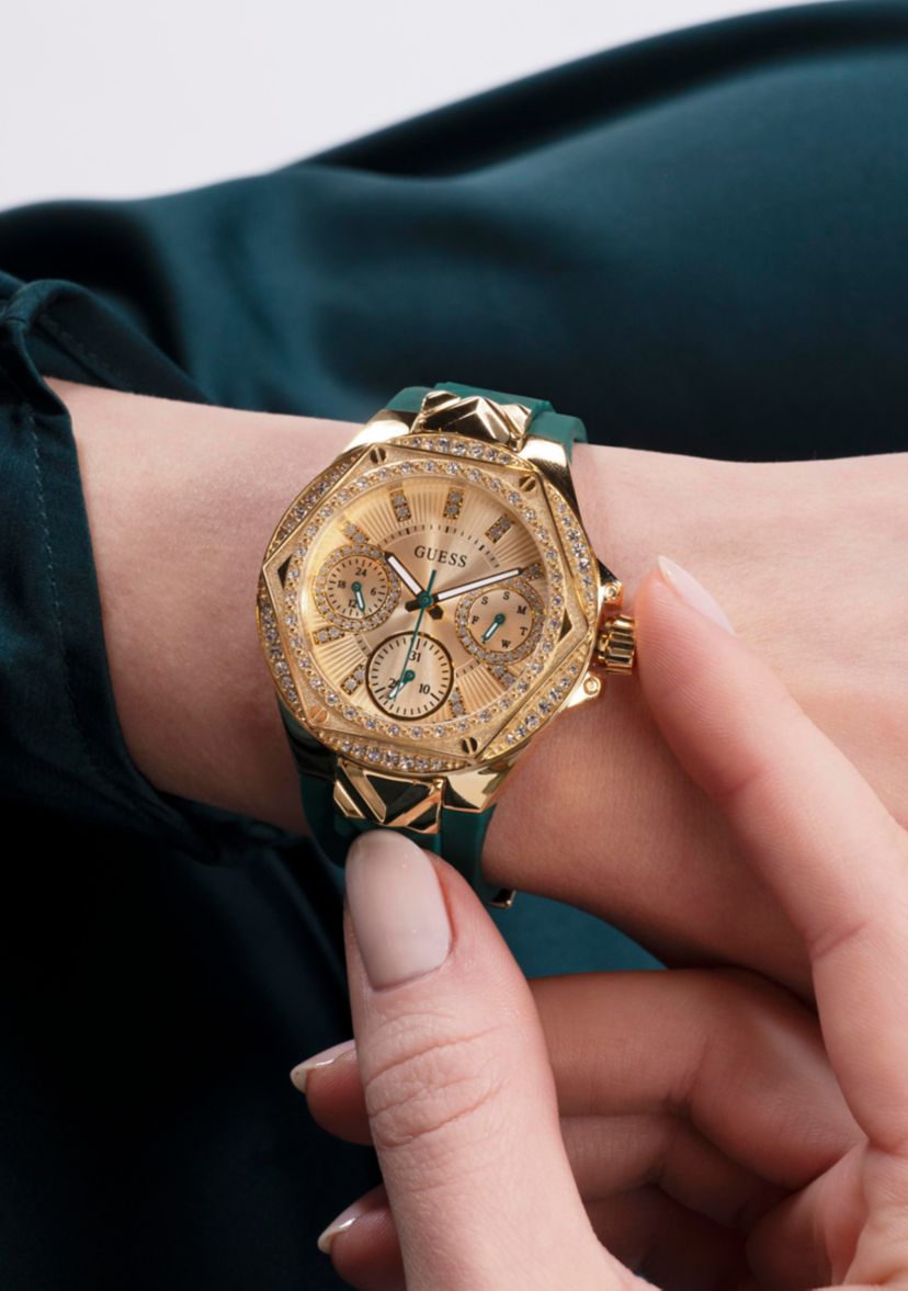 Green Gold Tone Multi-function Watch