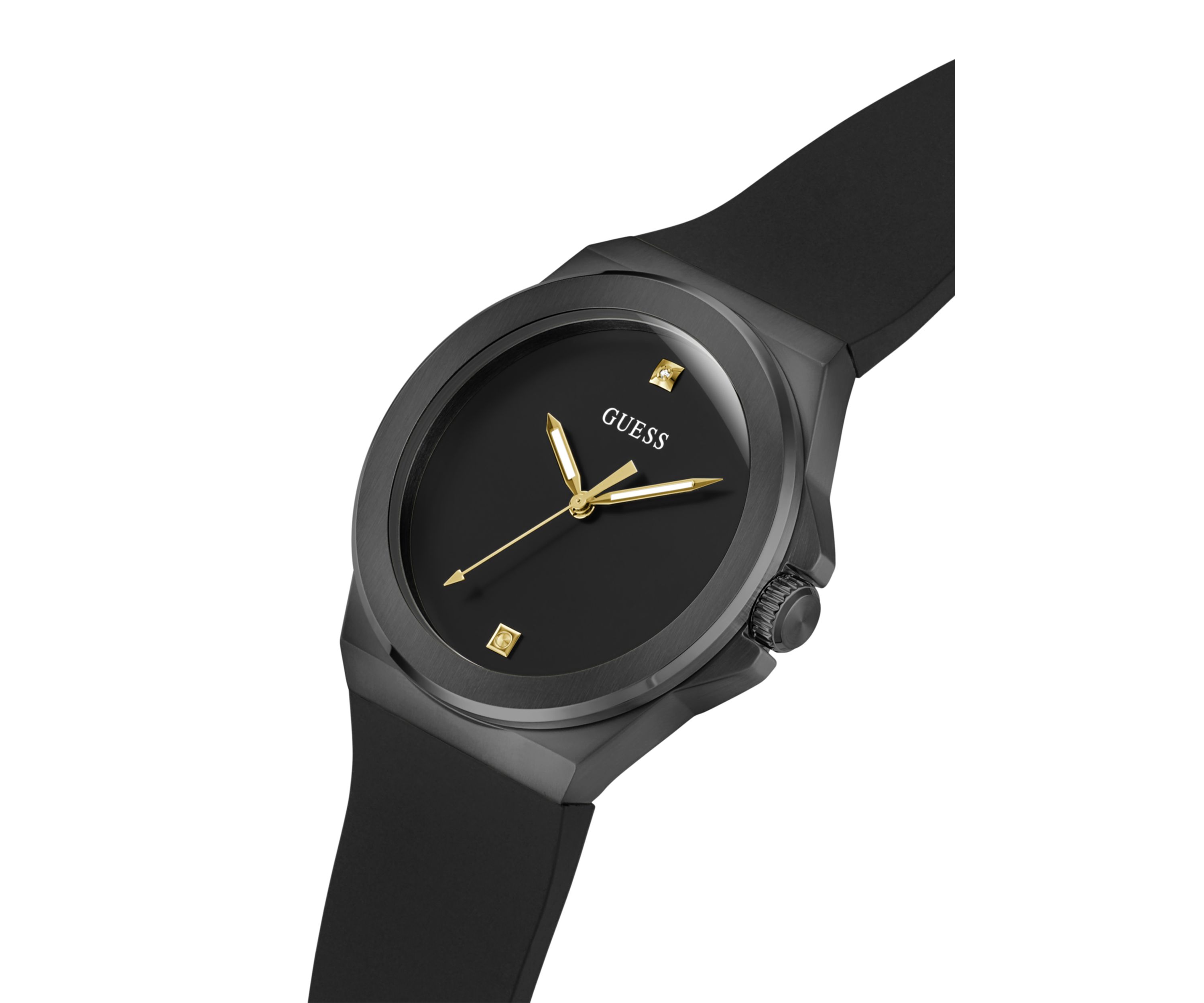 Rubber Black Band Watch