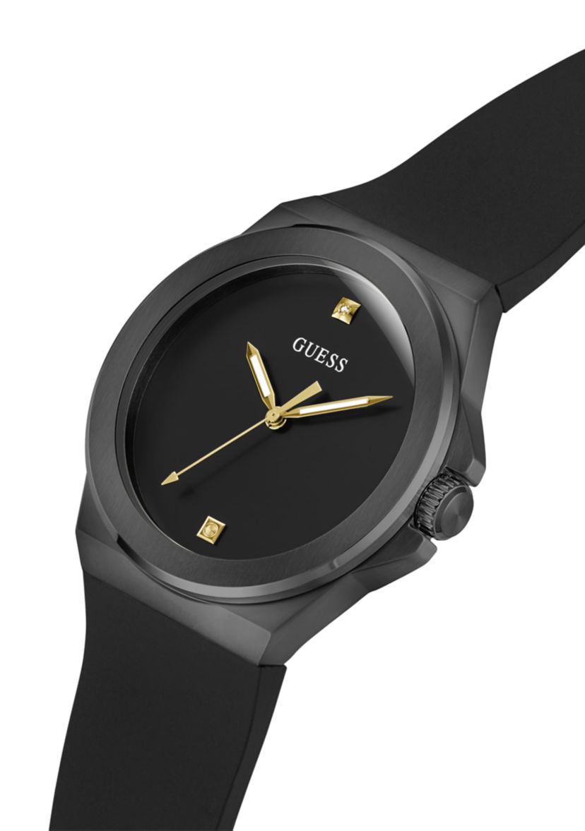 Rubber Black Band Watch
