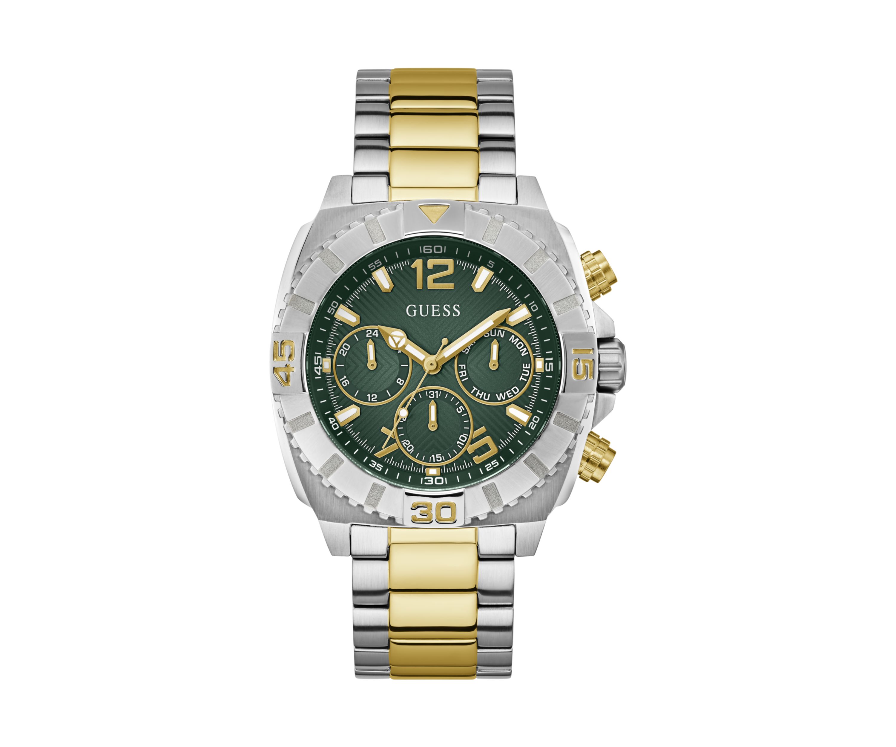 Two-Tone Silver Tone Multifunction Watch