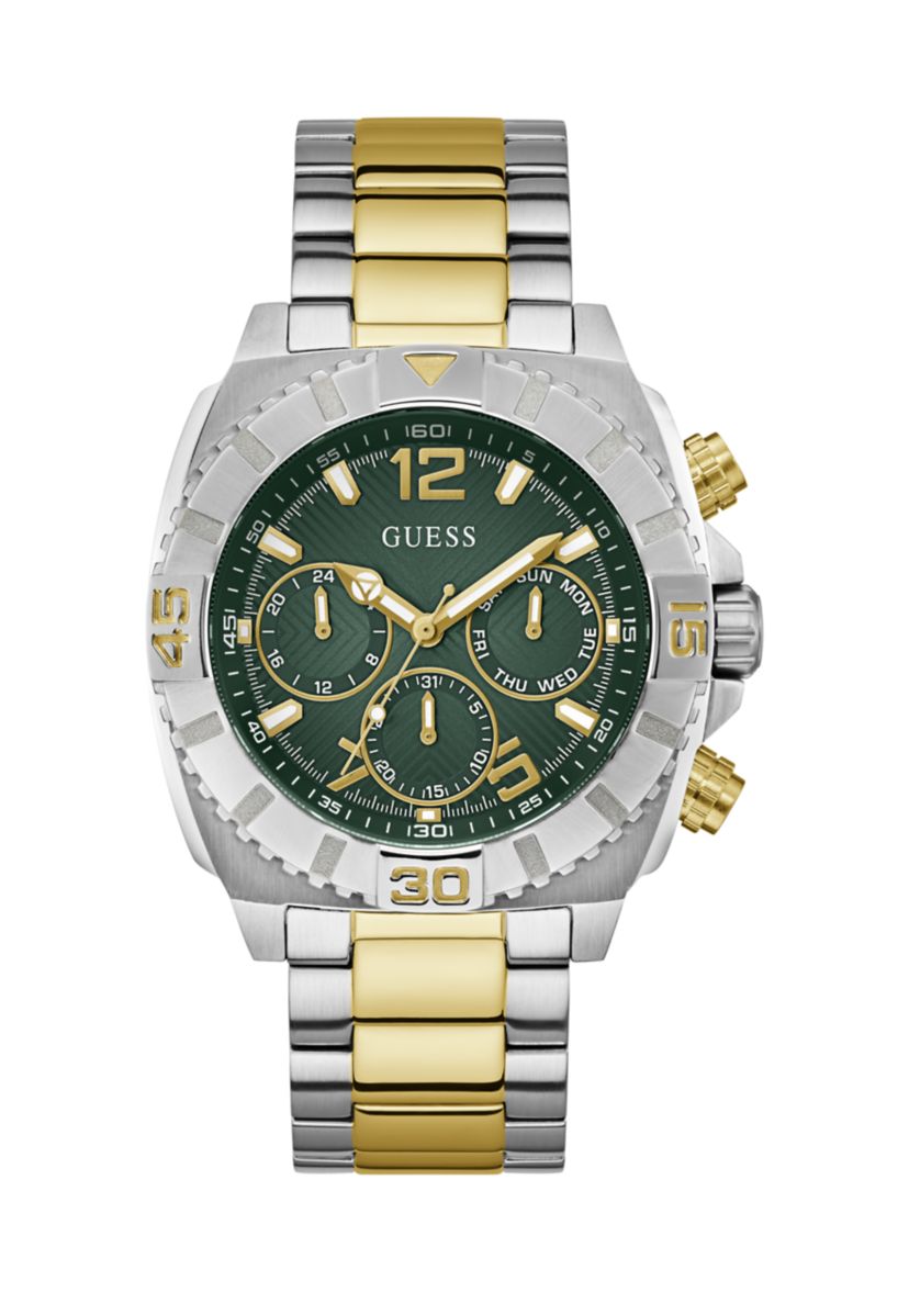 Two-Tone Silver Tone Multifunction Watch