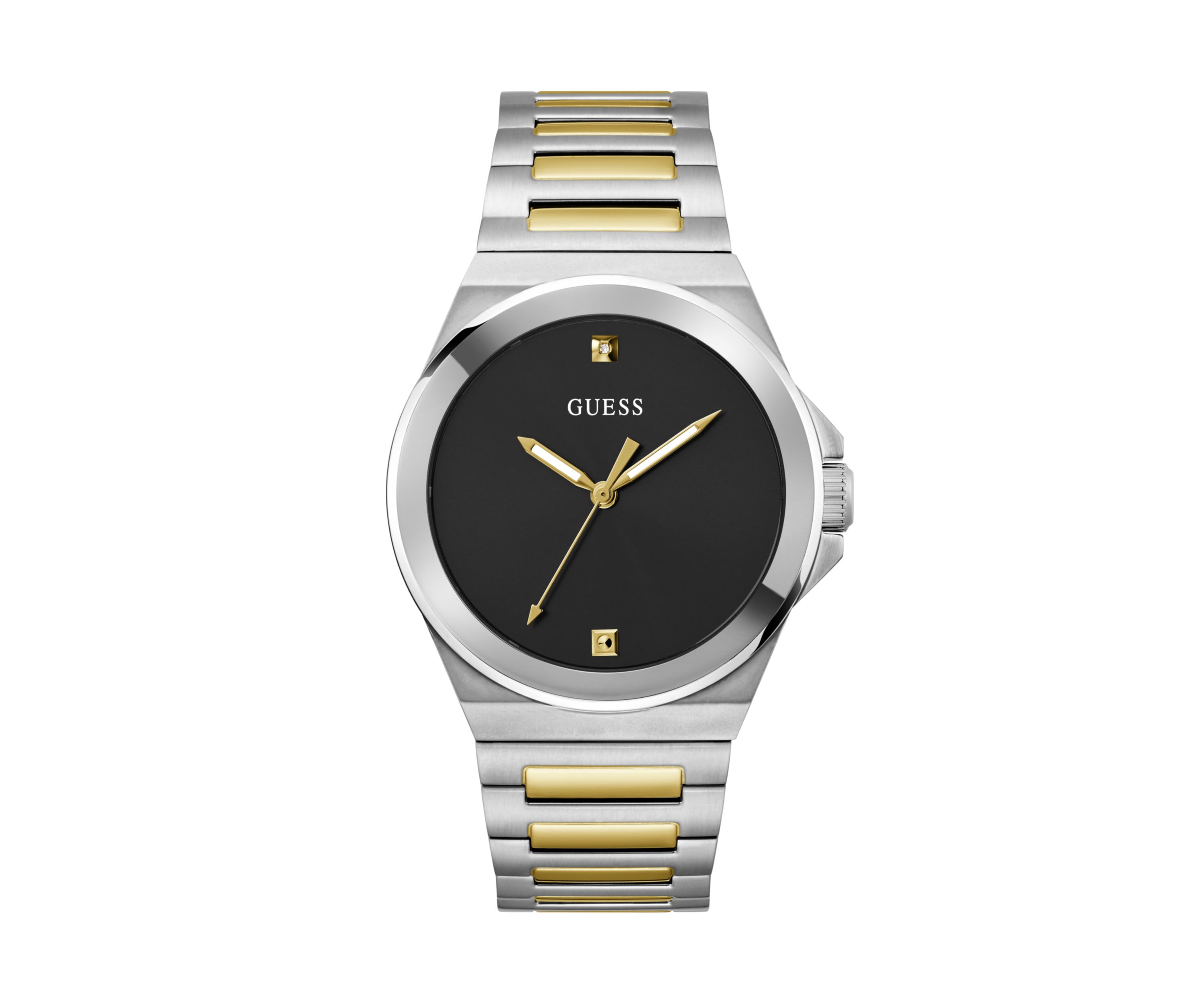 Two Tone Black Dial Watch