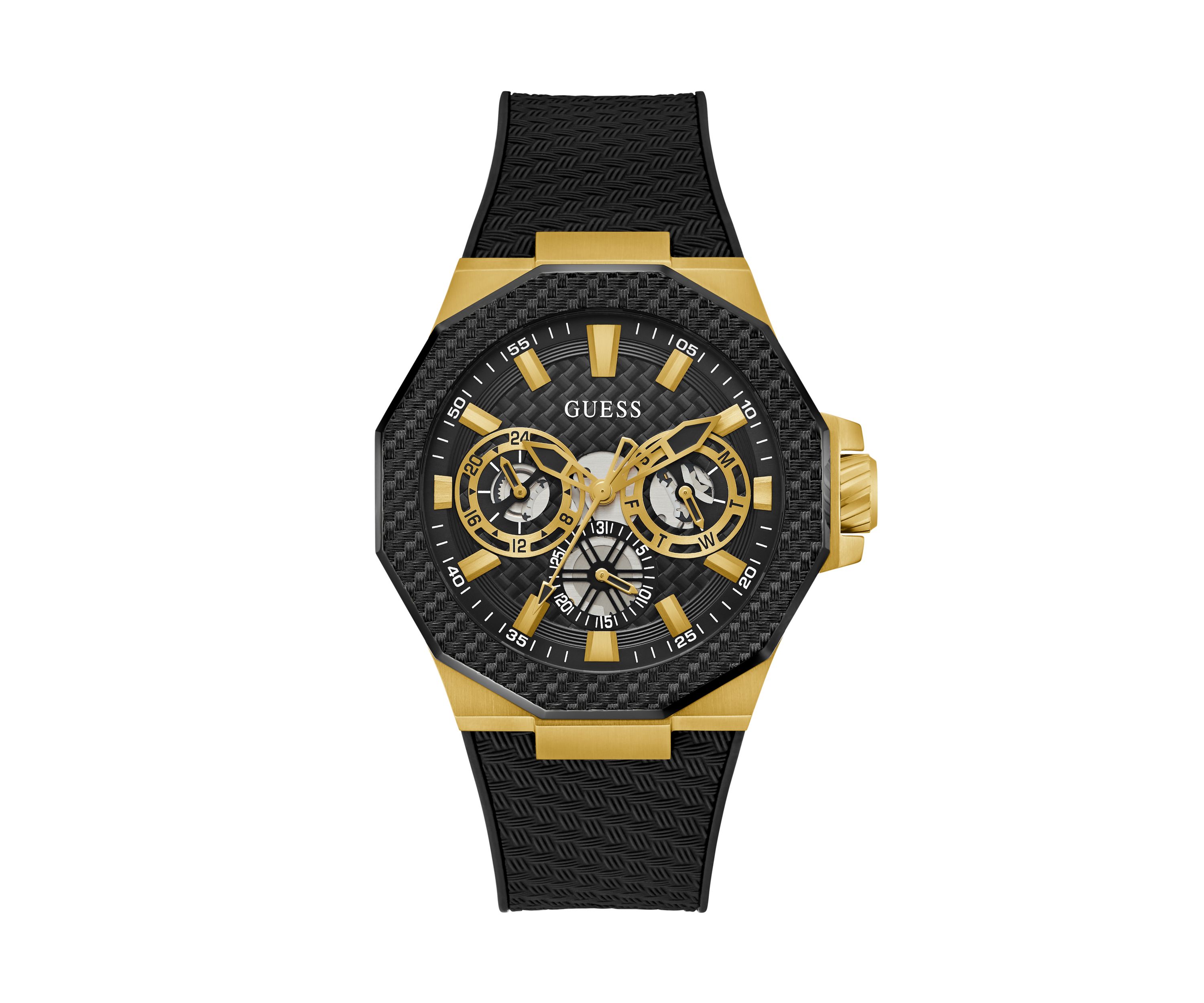 Black Gold Tone Multi-Function Watch