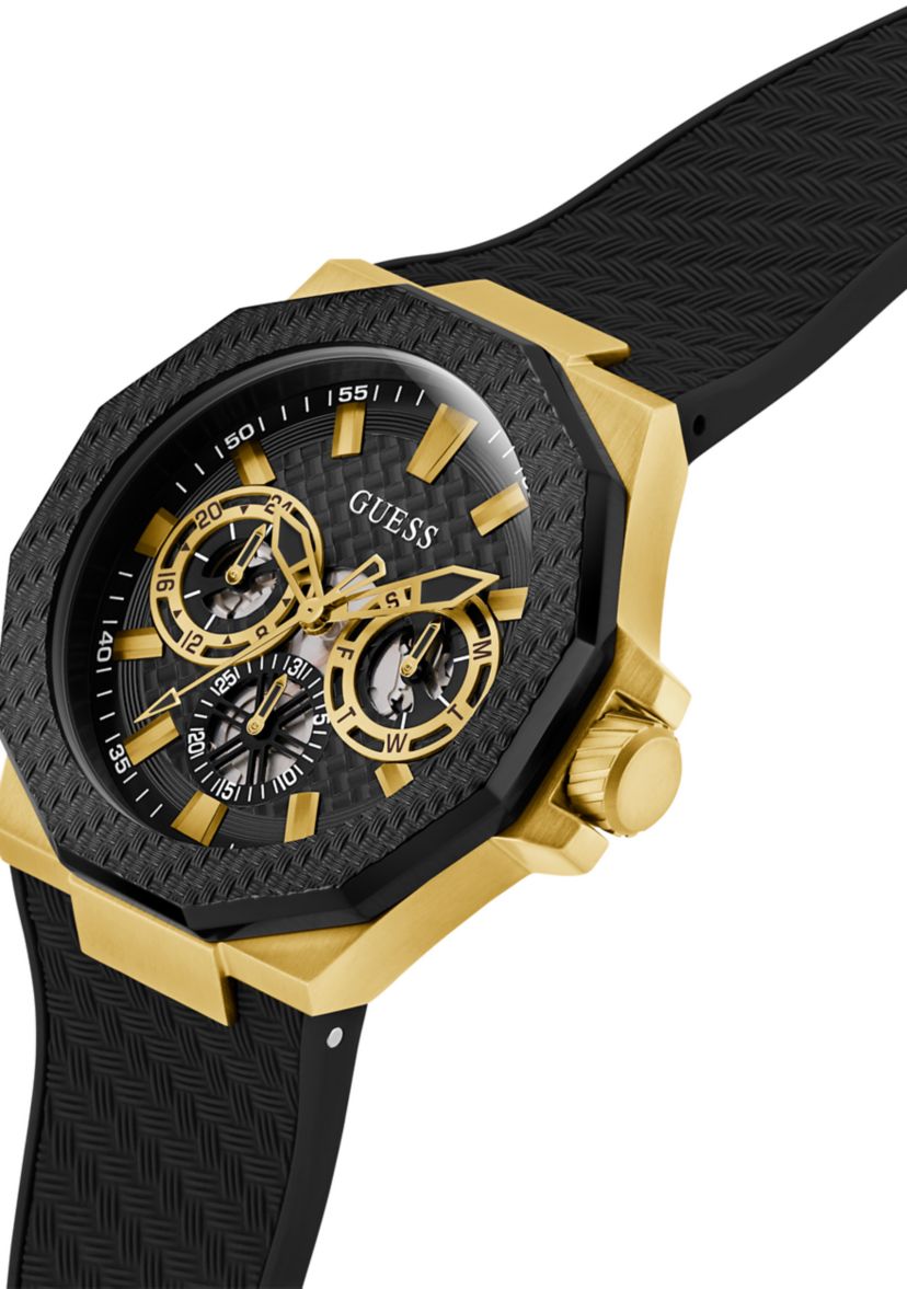 Black Gold Tone Multi-Function Watch