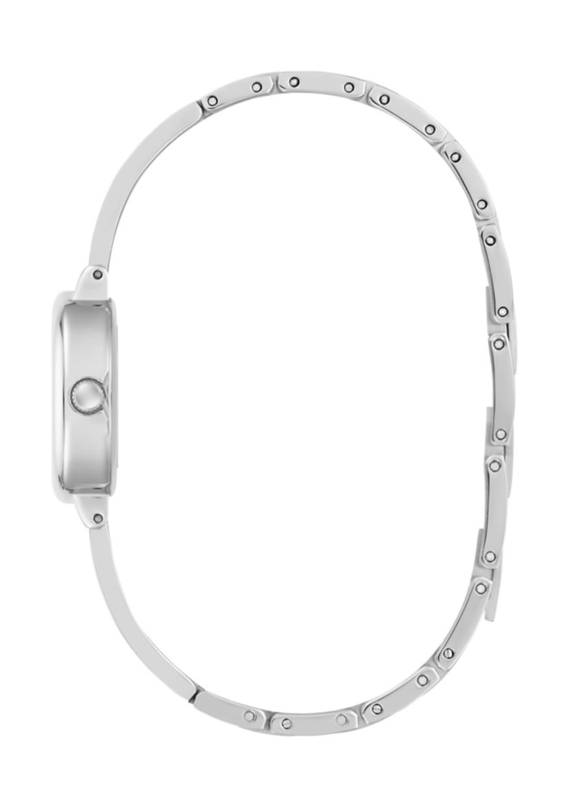 GUESS® Ladies Silver Tone Analog Watch | Belk display picture 1