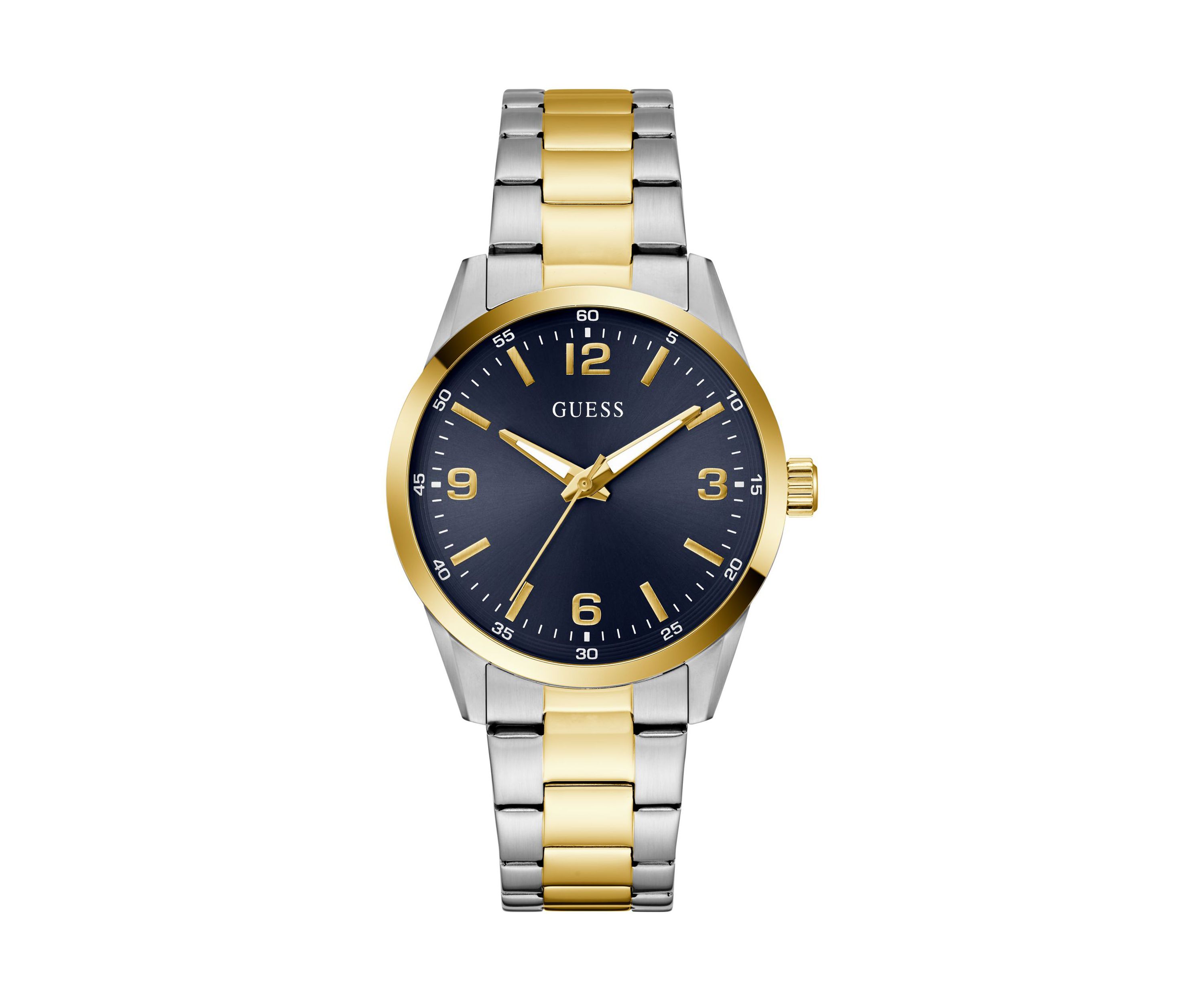 Two Tone Blue Dial Watch