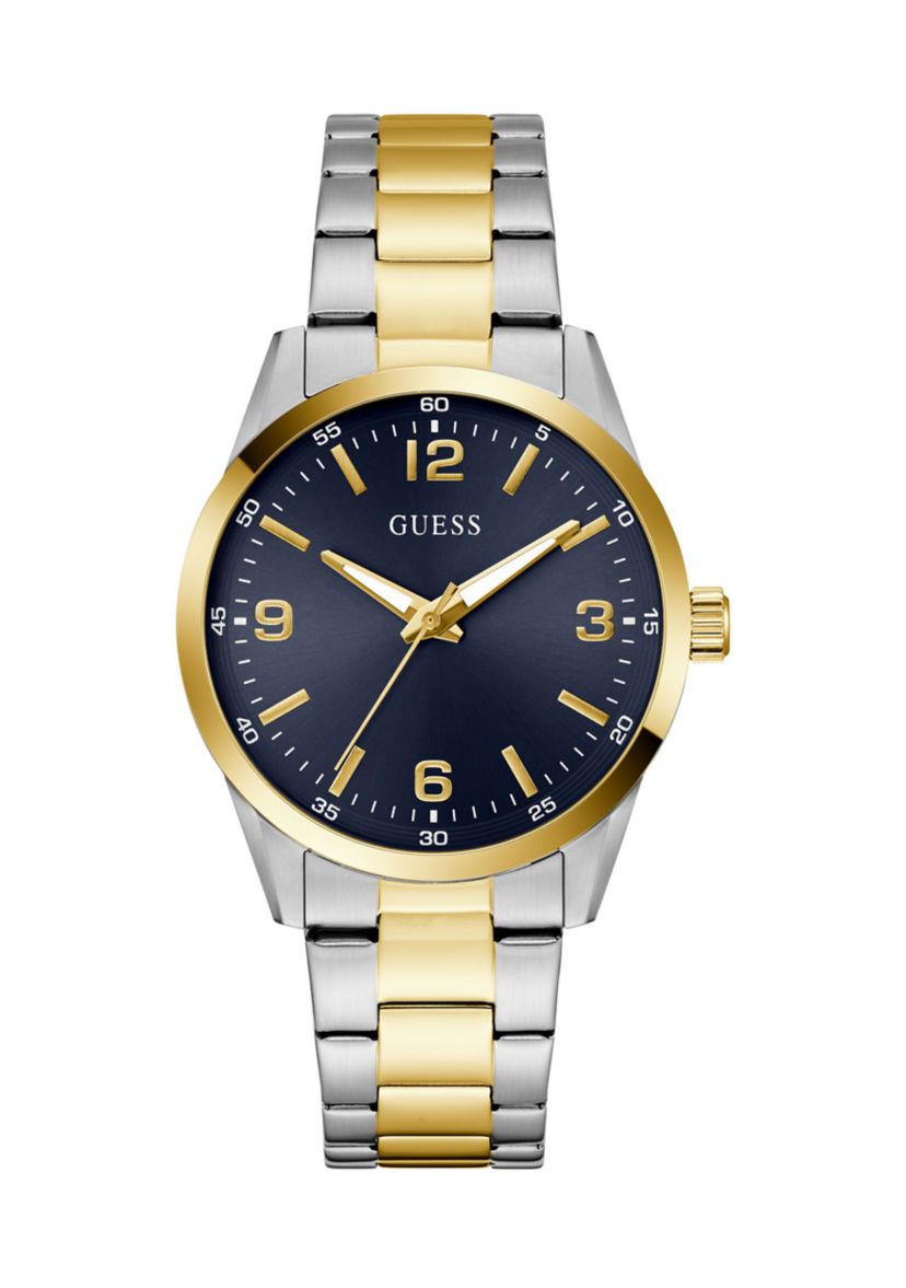 Two Tone Blue Dial Watch