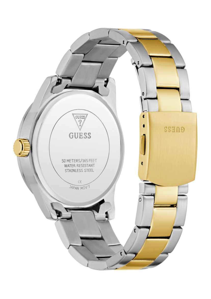 Two Tone Blue Dial Watch