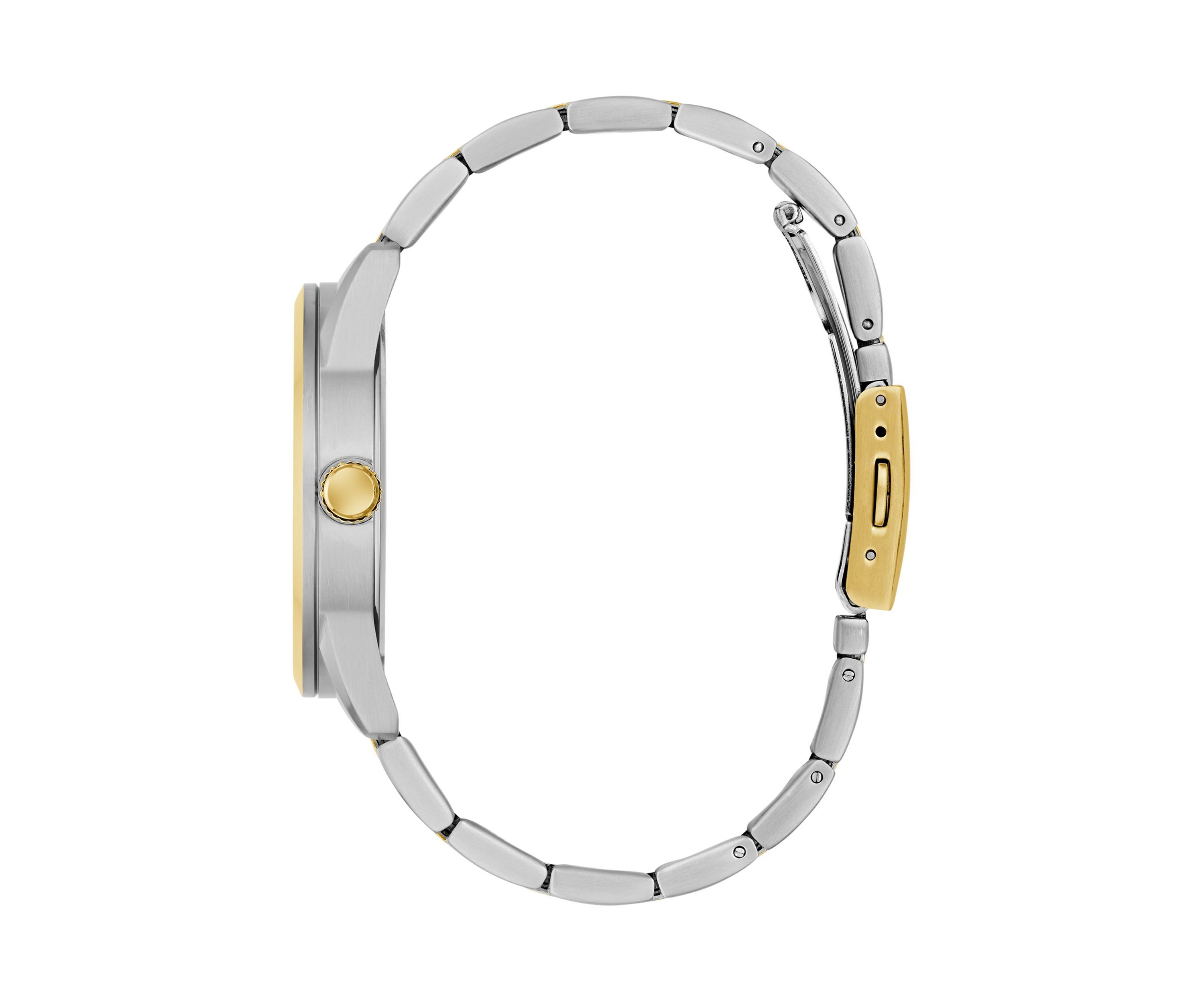 Two Tone Blue Dial Watch