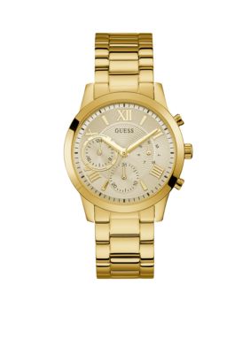 Guess Gold-Tone Multi-Function Sport Watch
