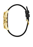 Lady Frontier Silicone Gold Case Crystal Dial Watch